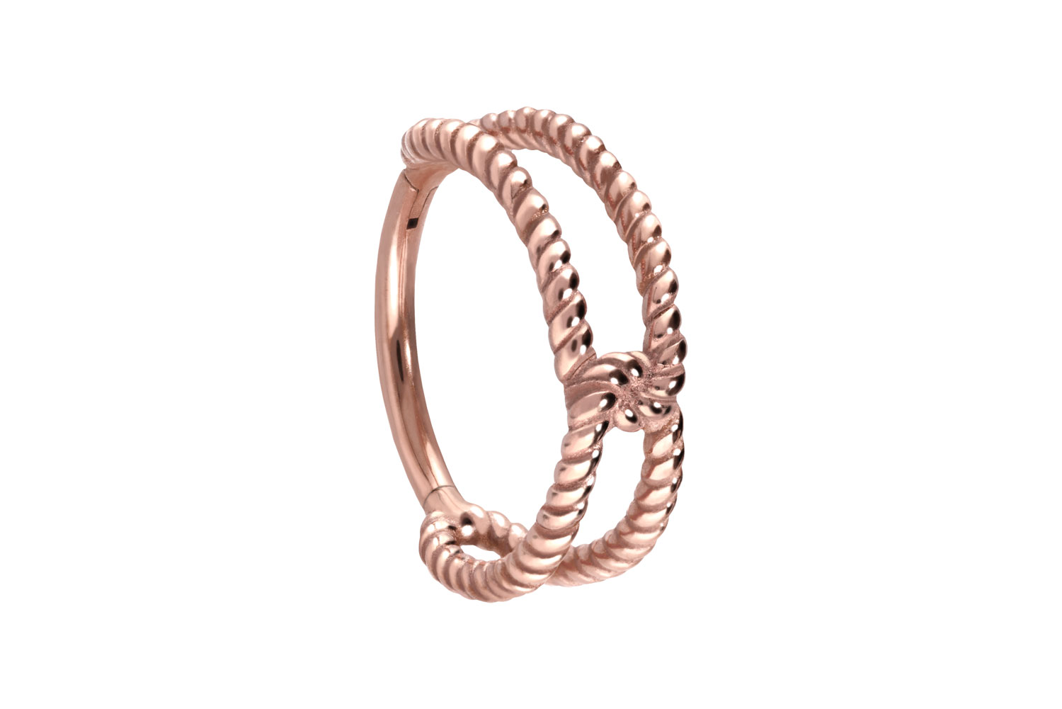 Chirurgenstahl Segmentring Clicker KNOTEN + GEDREHT