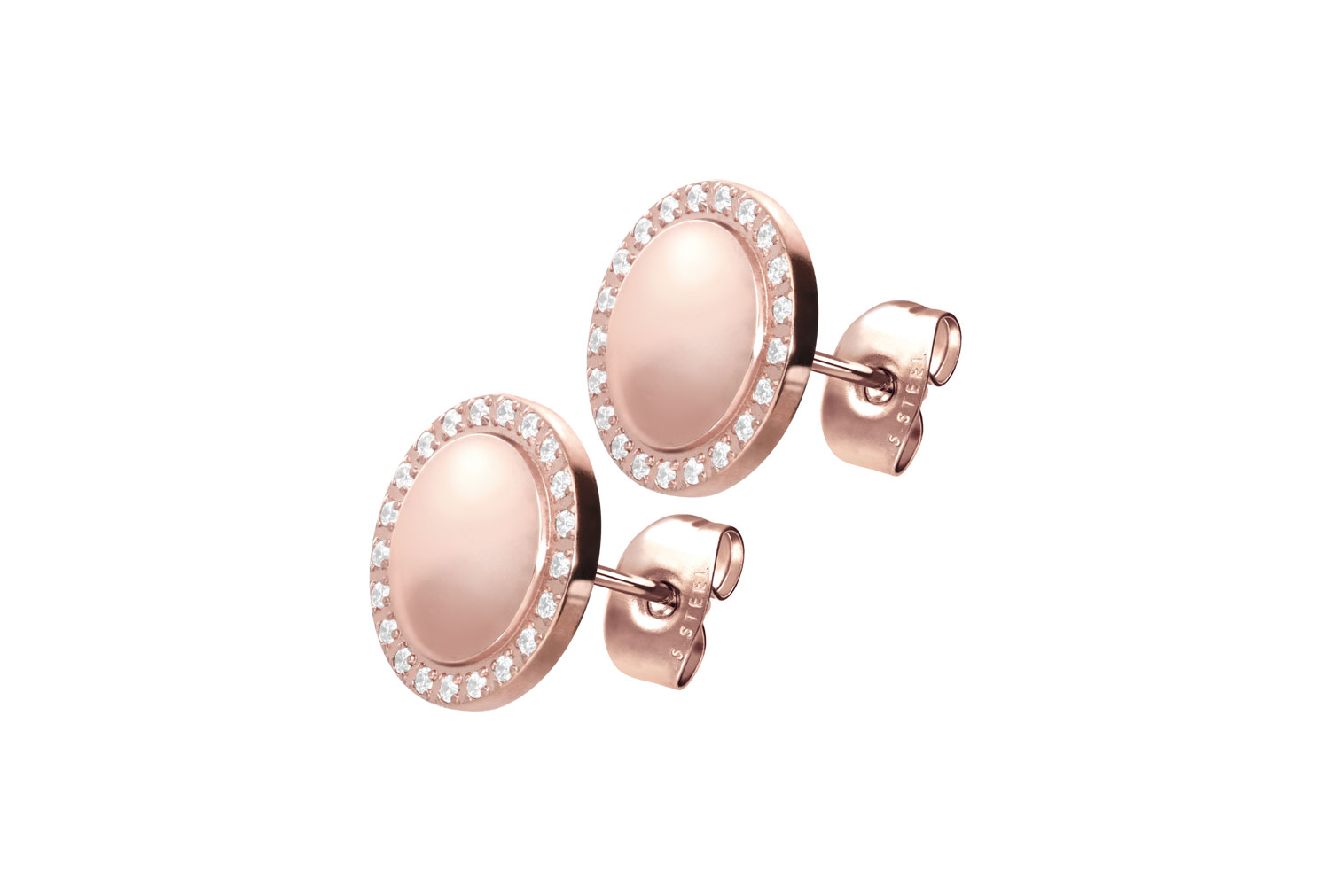 Chirurgenstahl Ohrstecker EINGEFASSTE KRISTALLE