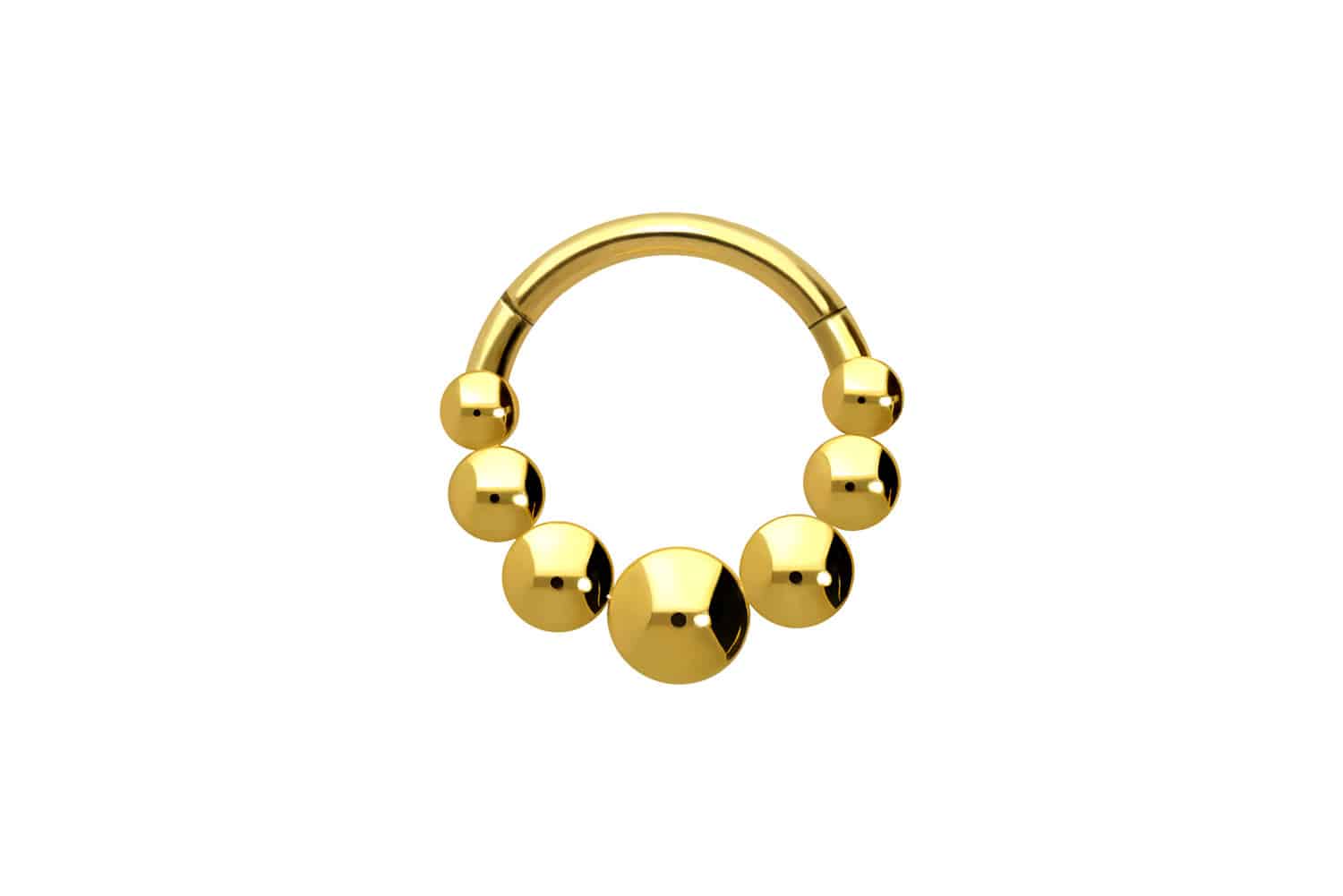Surgical steel segment ring clicker 7 FLAT BALLS