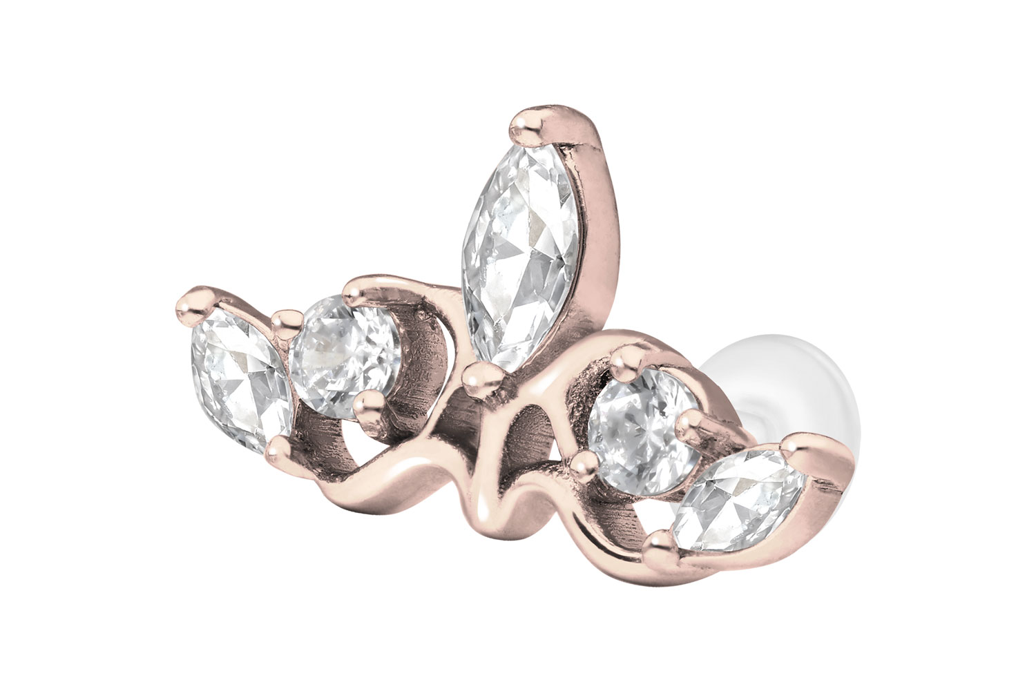 PTFE labret with internal thread + titanium attachment GOTHIC CROWN