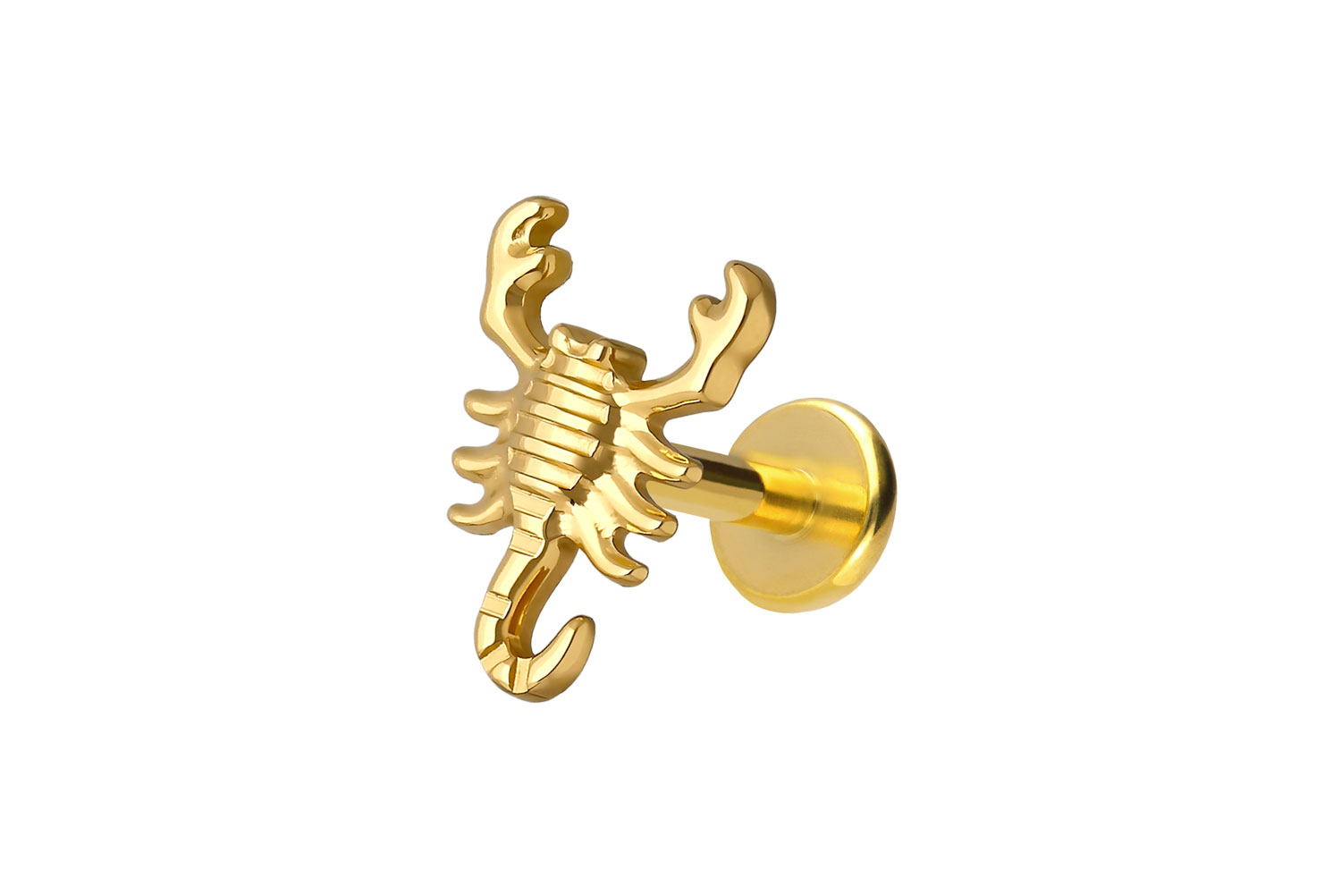 Titanium labret with push fit SCORPION