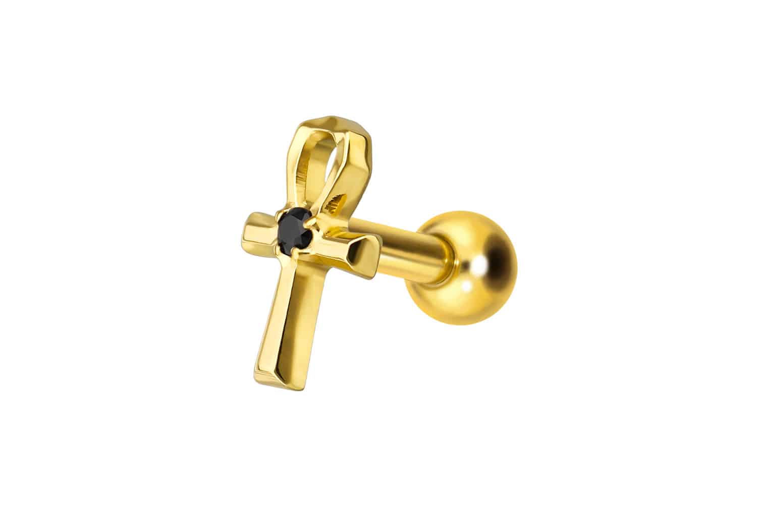 Titan Ohrpiercing mit Innengewinde ANKH