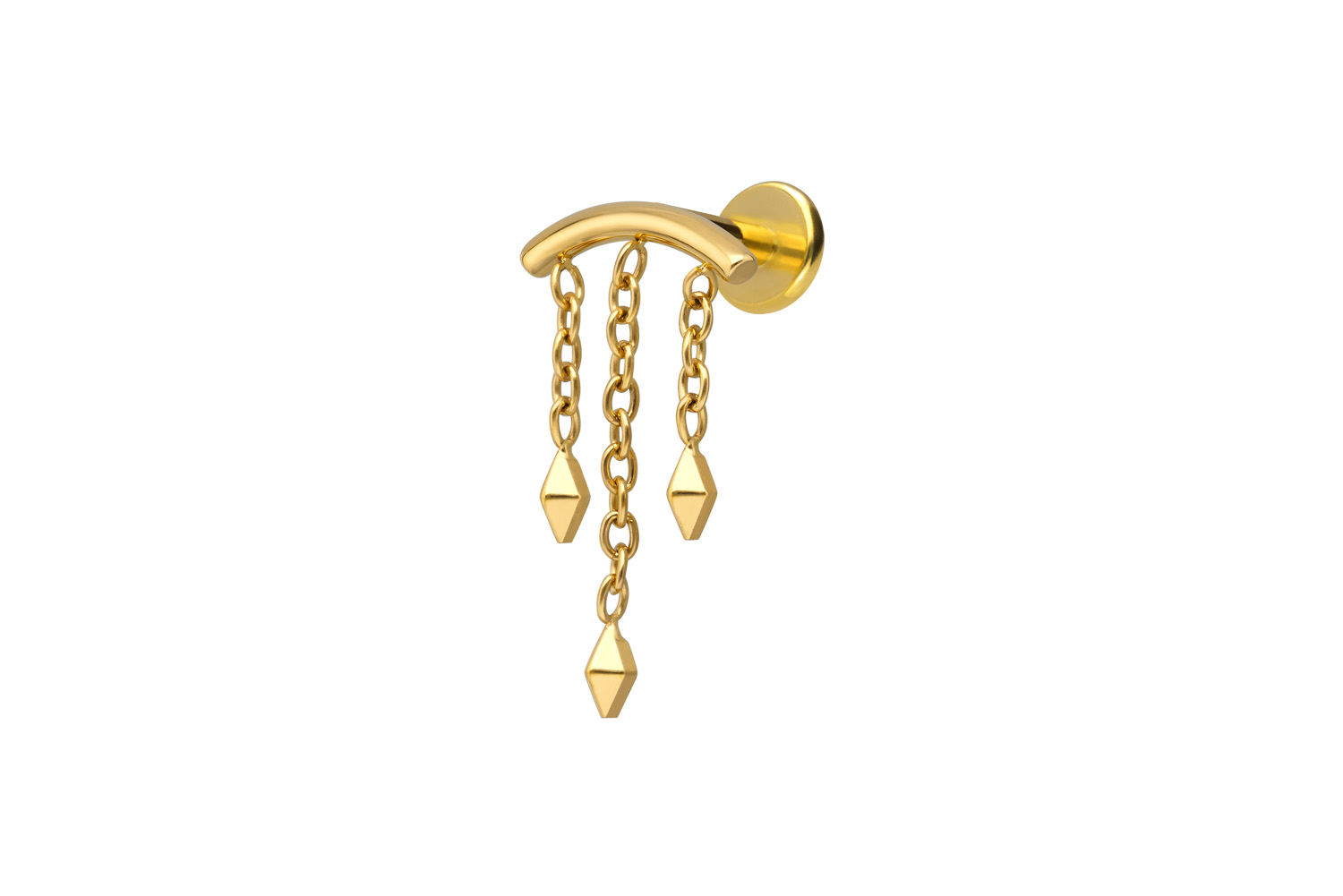 Titanium labret with internal thread WIND CHIME