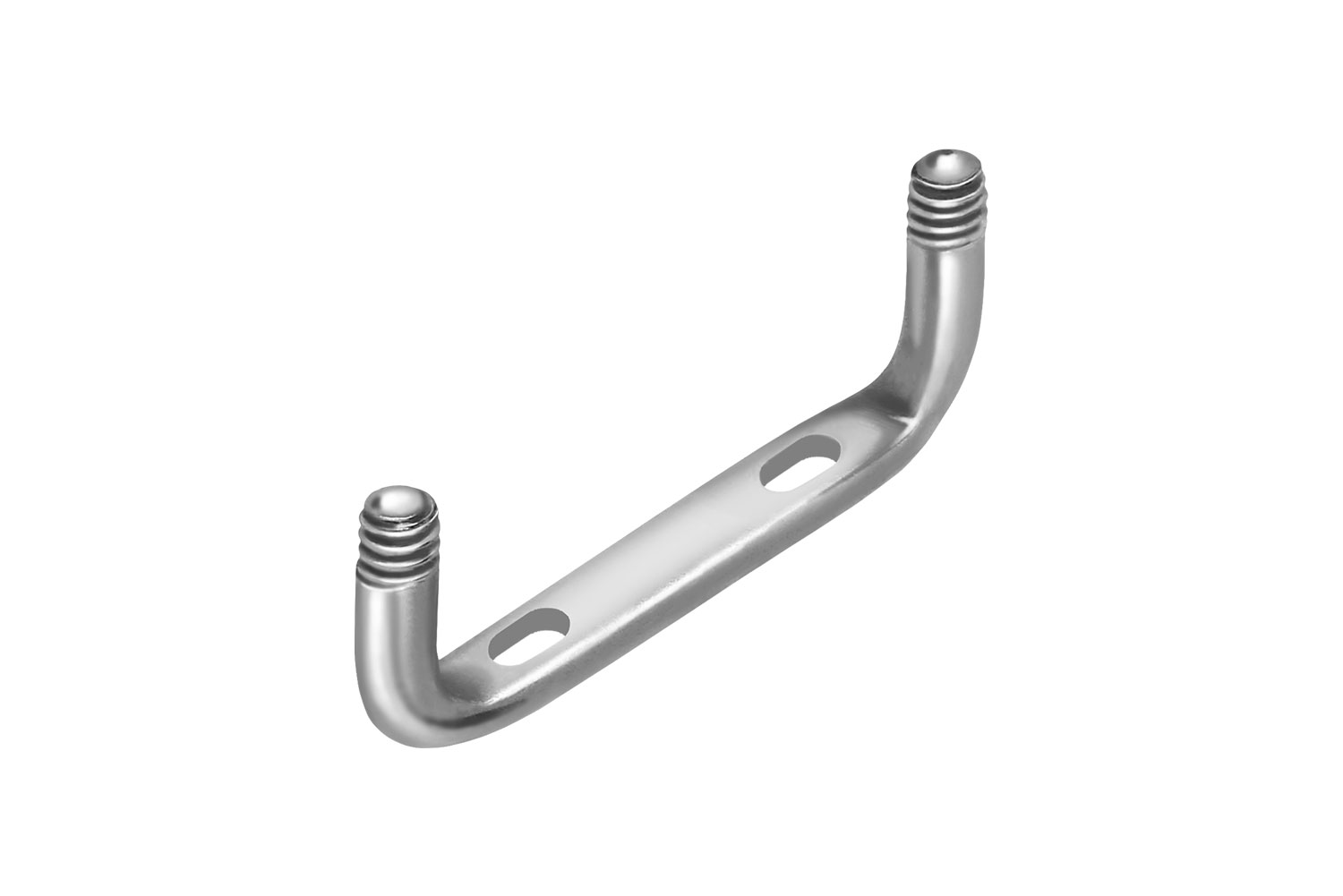 Titan Surface Barbell FLACH ZWEI LÖCHER (90 Grad) ohne Kugeln *DAUERTIEFPREIS*