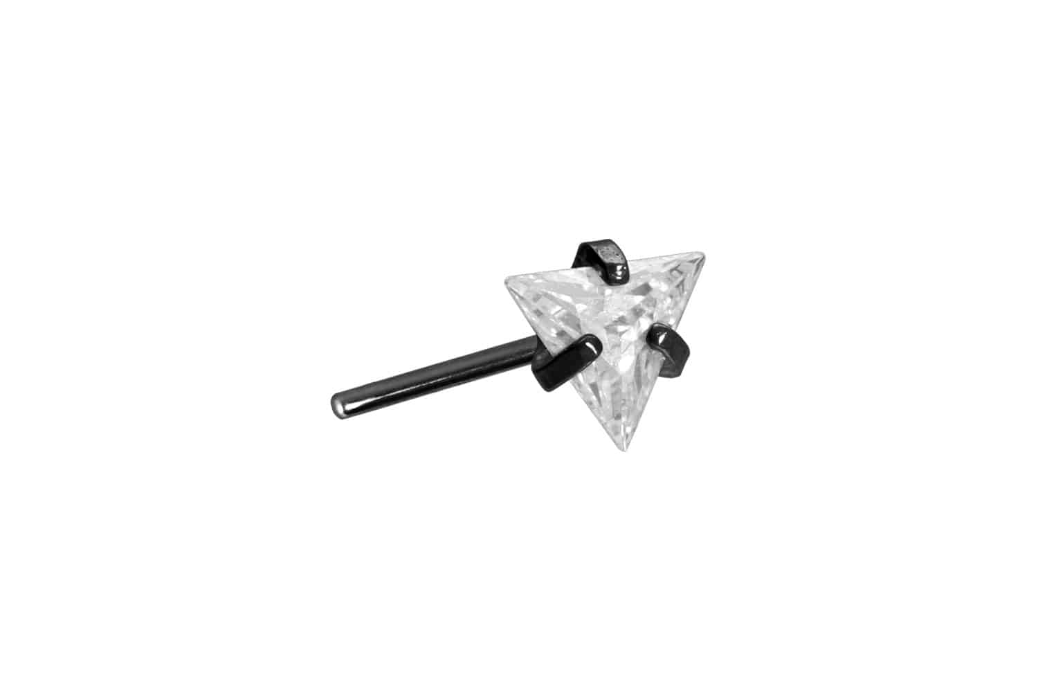 Titan Aufsatz mit Push Pin EINGEFASSTES KRISTALLDREIECK