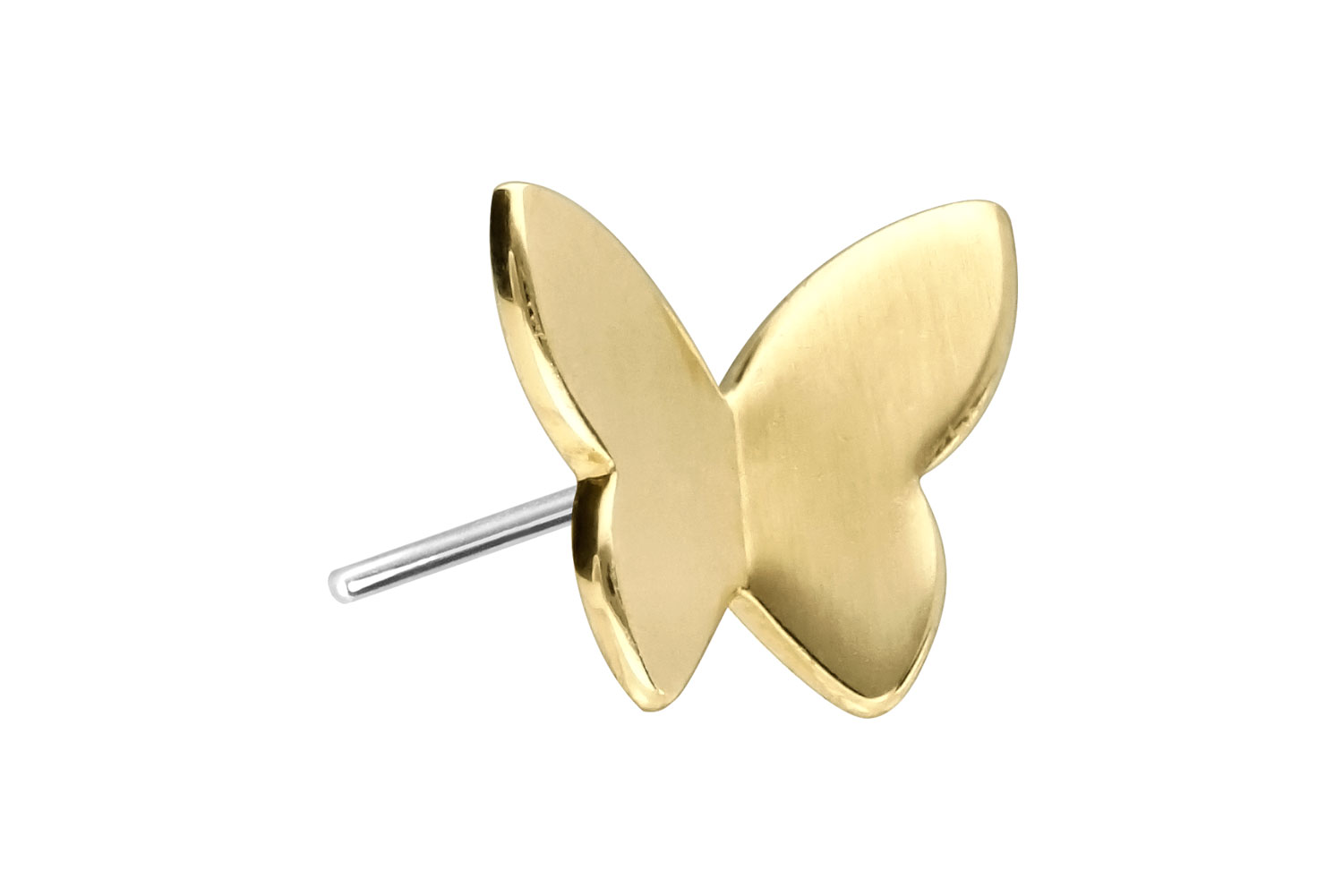 14 Karat Gold Aufsatz mit Titan Push Pin SCHMETTERLING