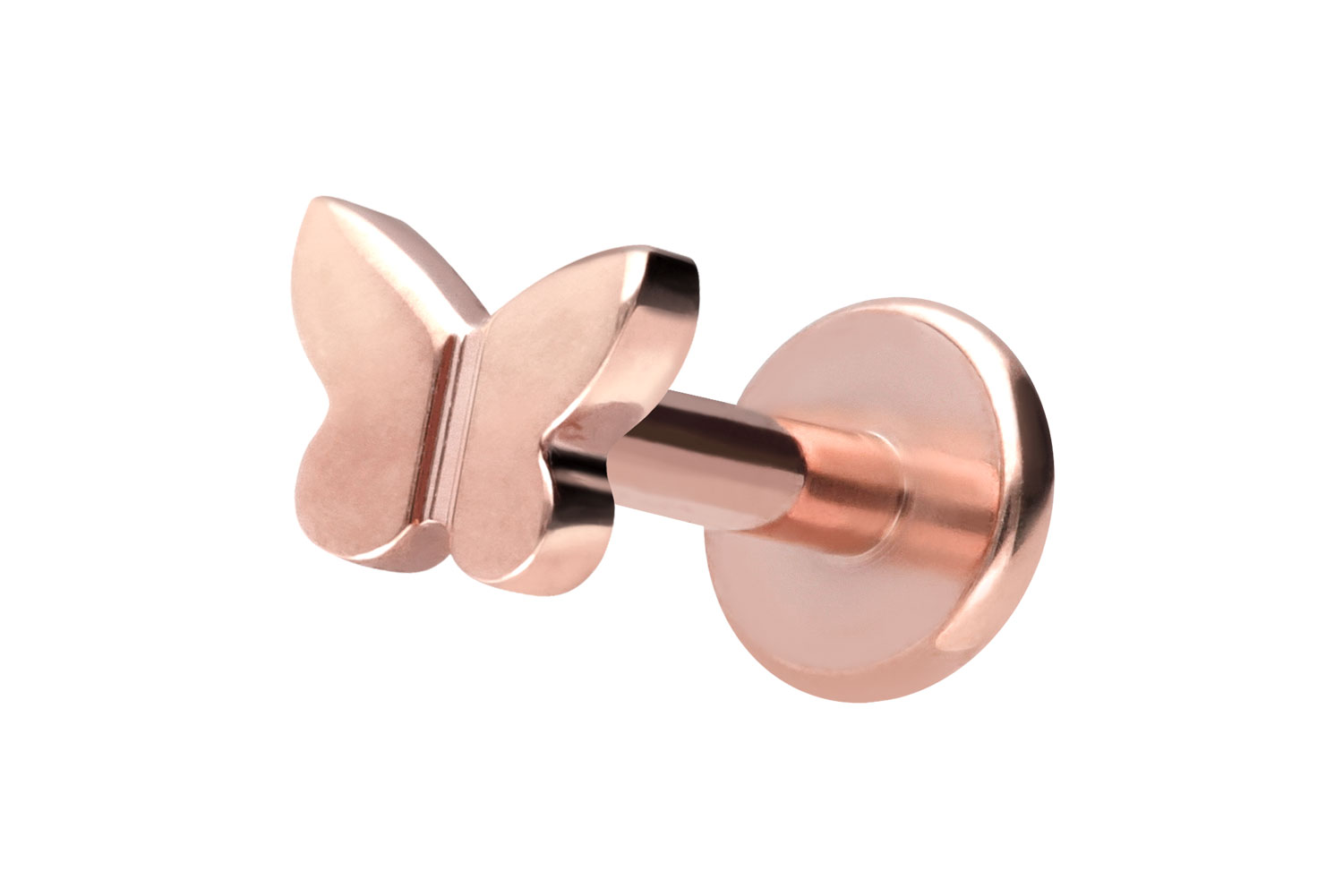 Titan Labret mit Innengewinde SCHMETTERLING