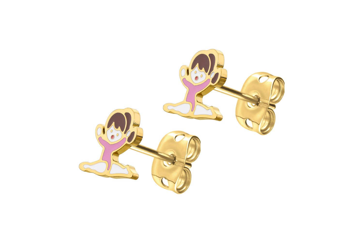 Titanium ear studs BALLERINA