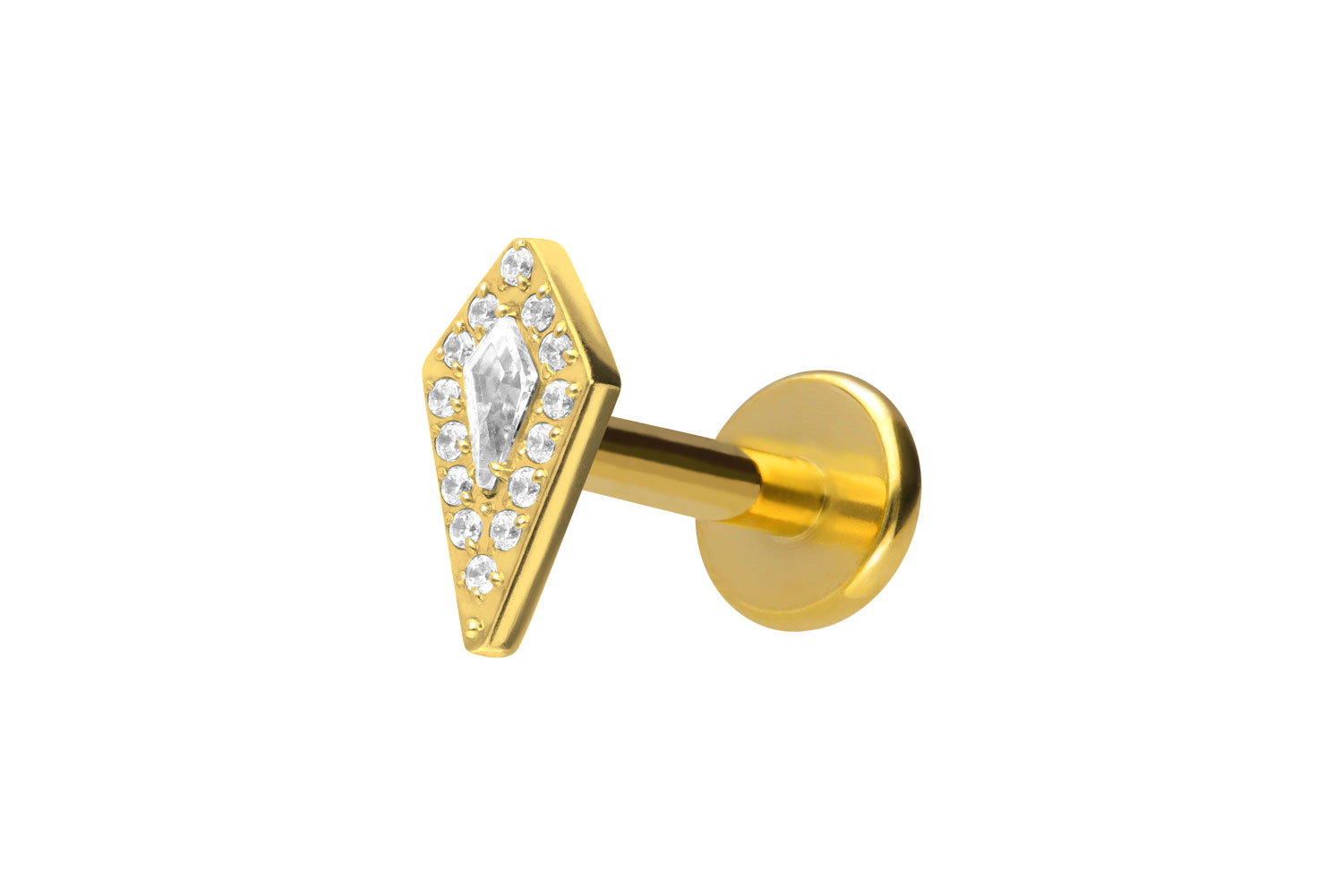 Titan Labret mit Push Fit KRISTALLSCHILD
