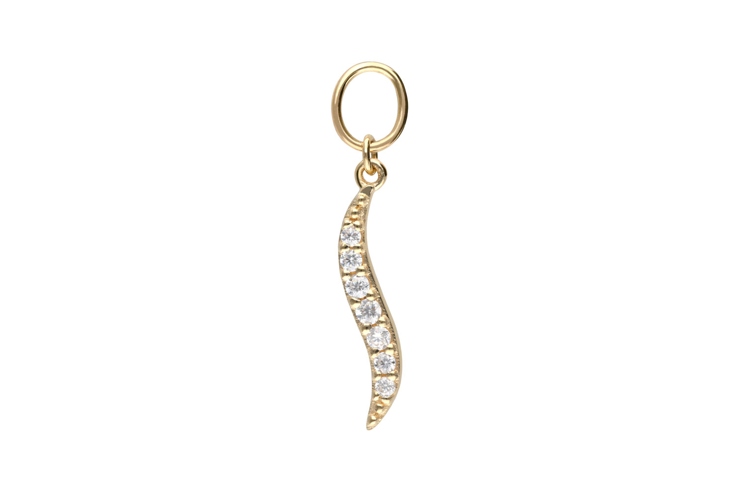 18 carat gold pendant for clickers MOISSANITE PENDANT
