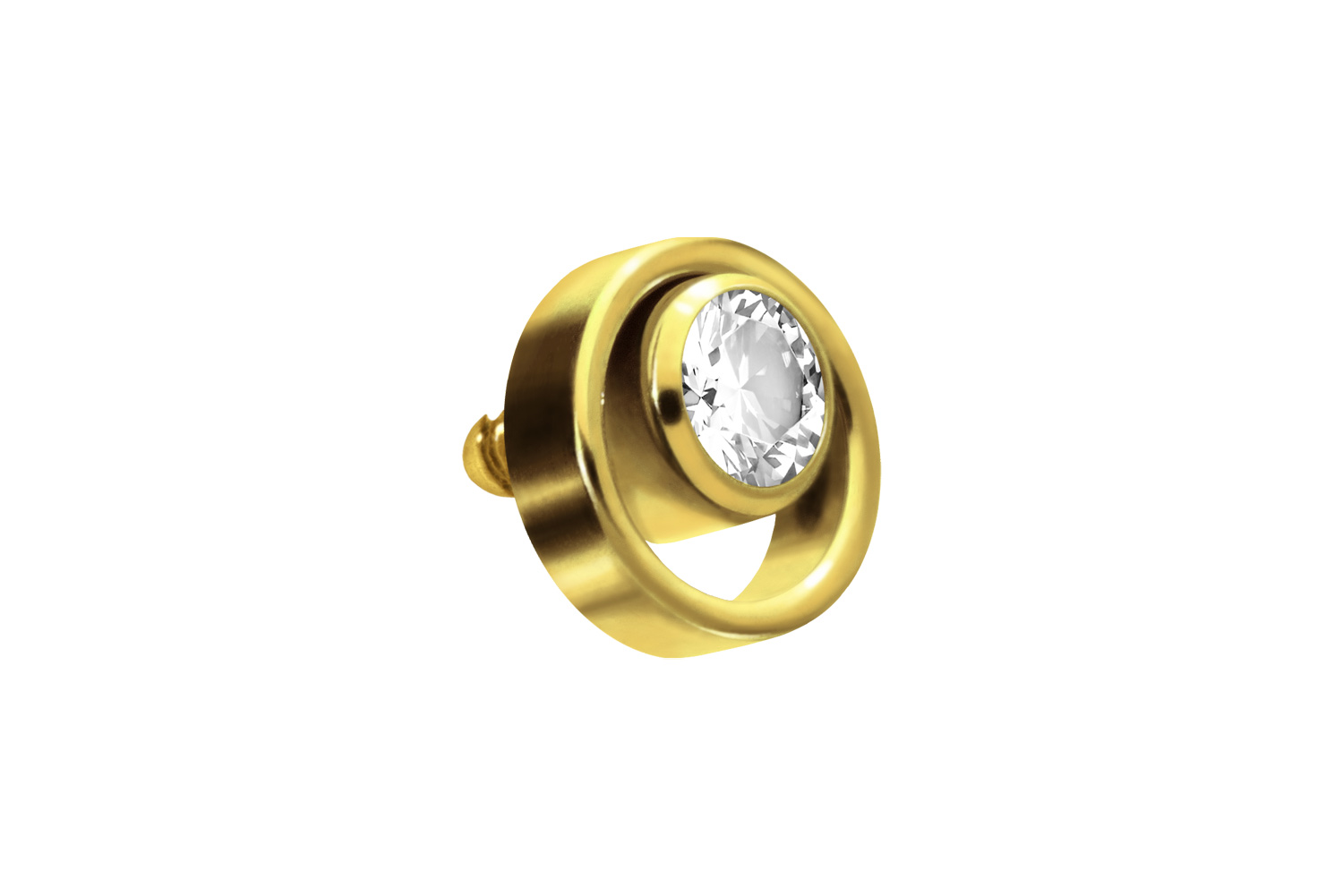 Titan Schraubaufsatz mit Außengewinde RING + KRISTALL ++SALE++