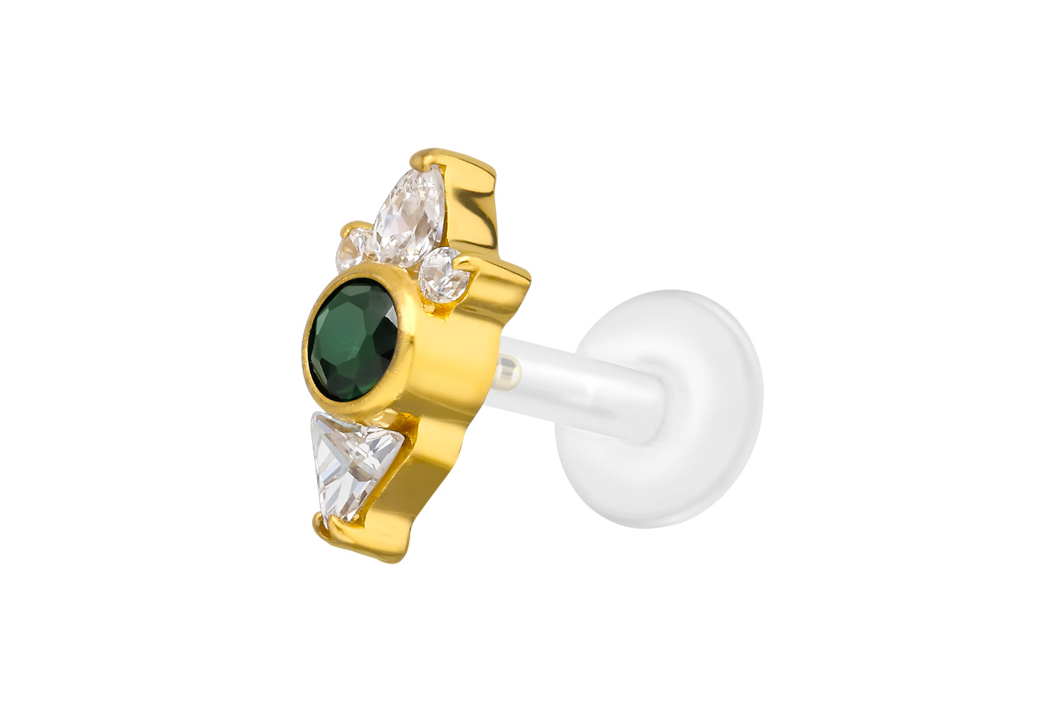 PTFE Labret mit Innengewinde + Titan-Aufsatz DESIGN