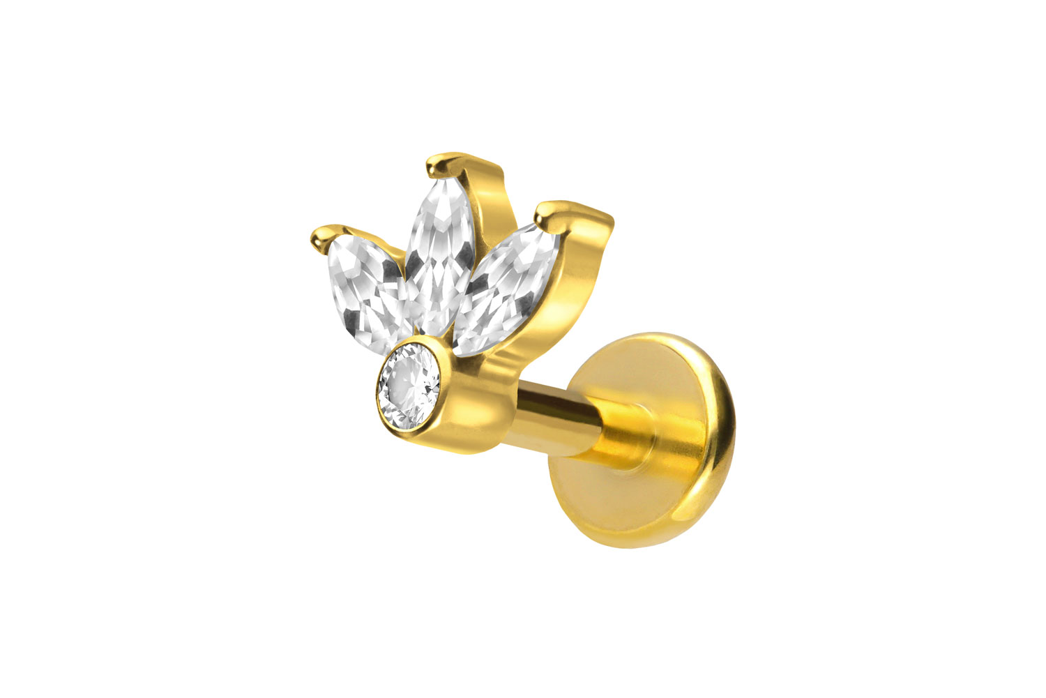 Titan Labret mit Push Fit LOTUSBLÜTE