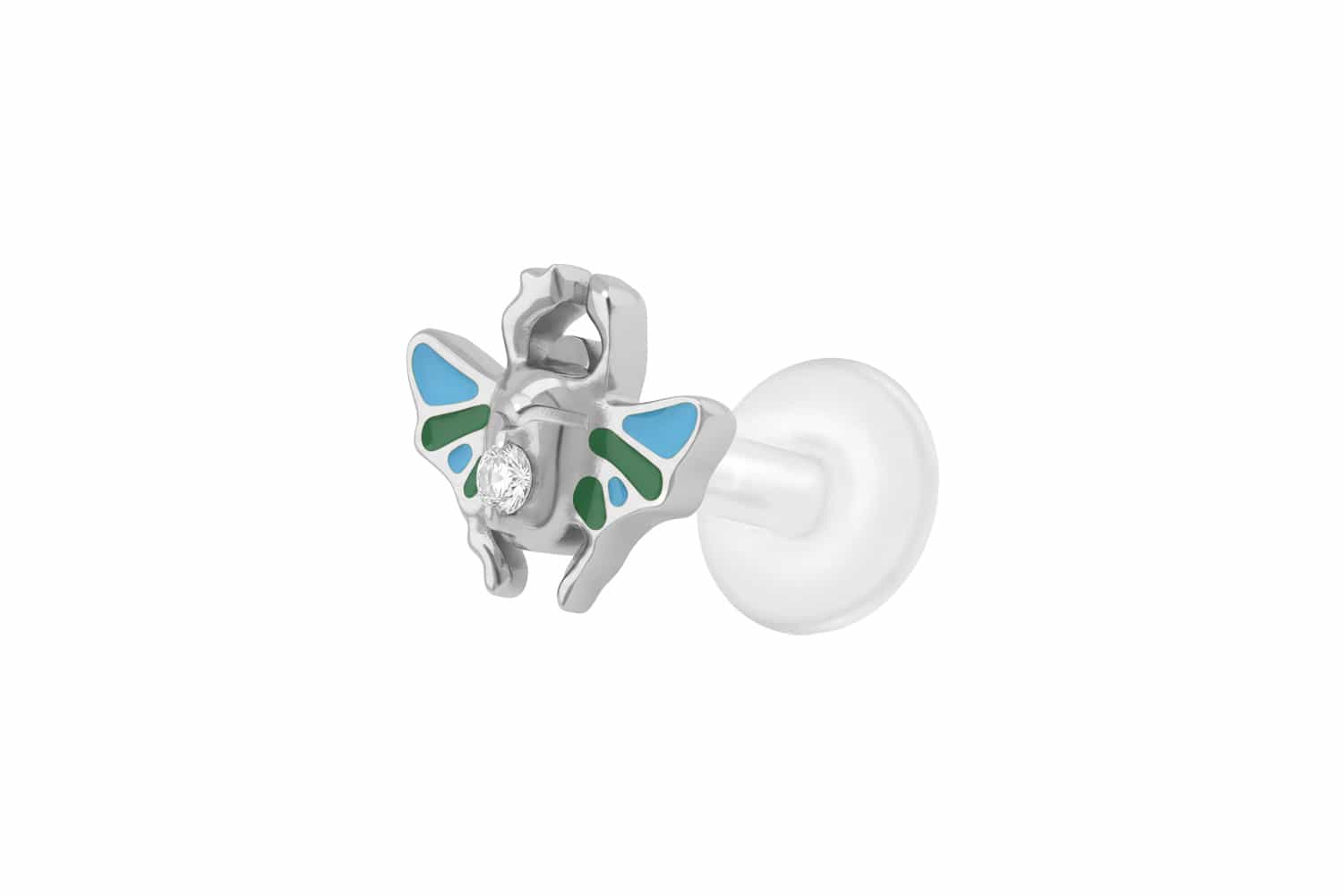 PTFE Labret mit Innengewinde + Titan-Aufsatz SKARABÄUS