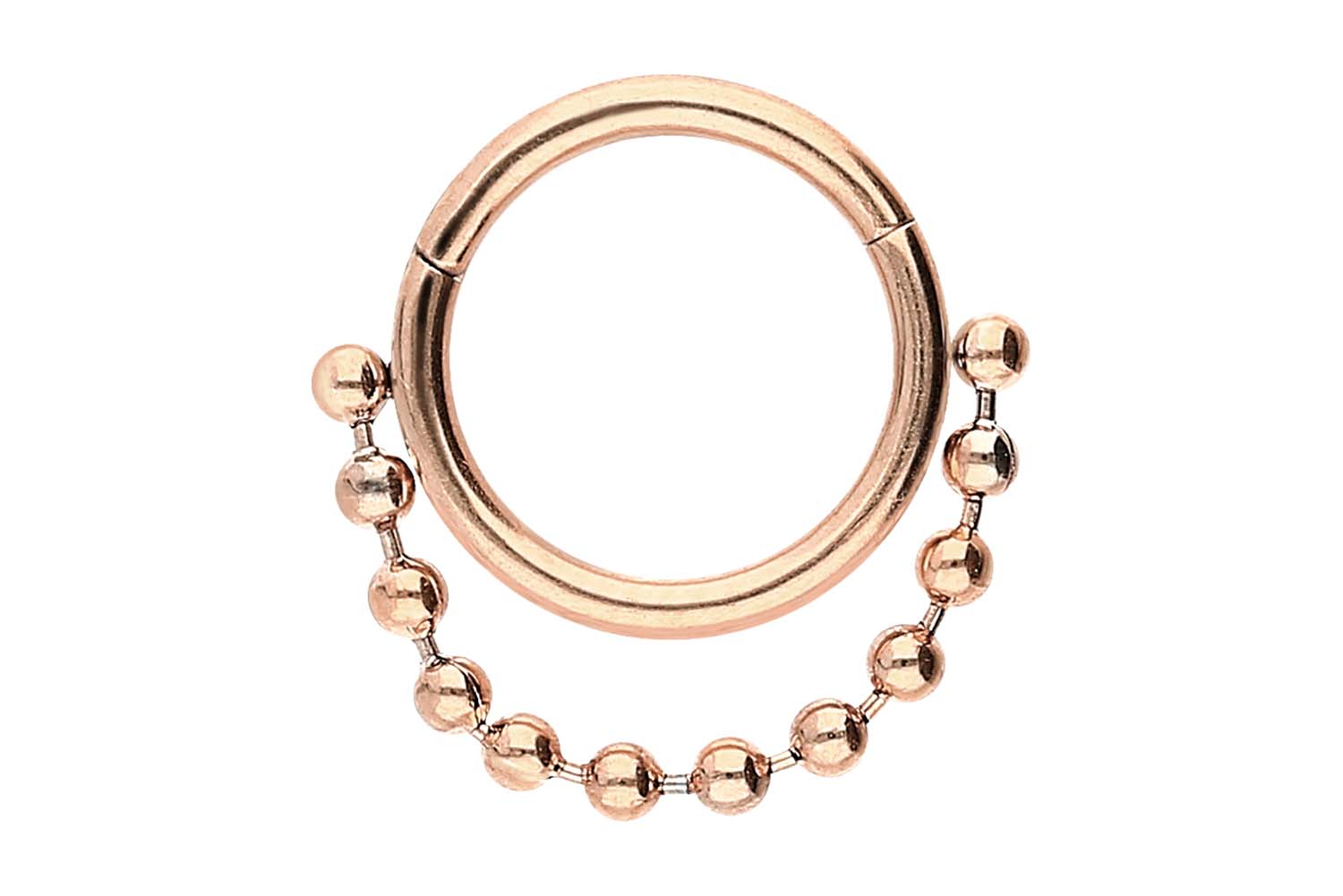 Chirurgenstahl Segmentring Clicker KUGELKETTE