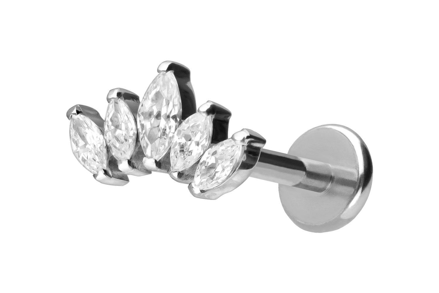 Titan Labret mit Push Fit LOTUSBLÜTE