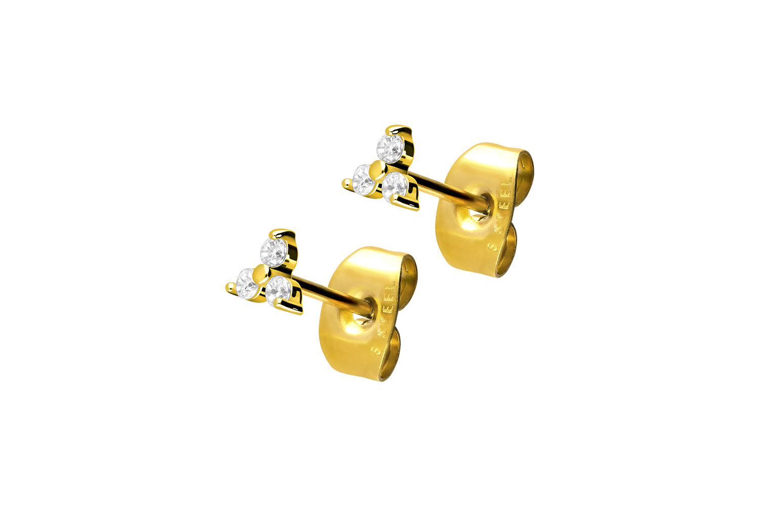 Chirurgenstahl Ohrstecker KRISTALLBLUME