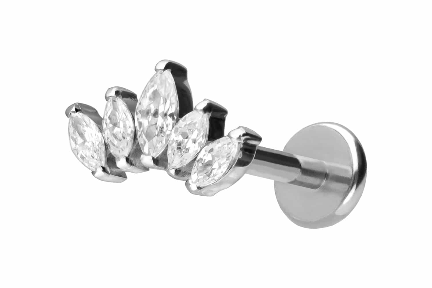 Titan Labret mit Push Fit LOTUSBLÜTE
