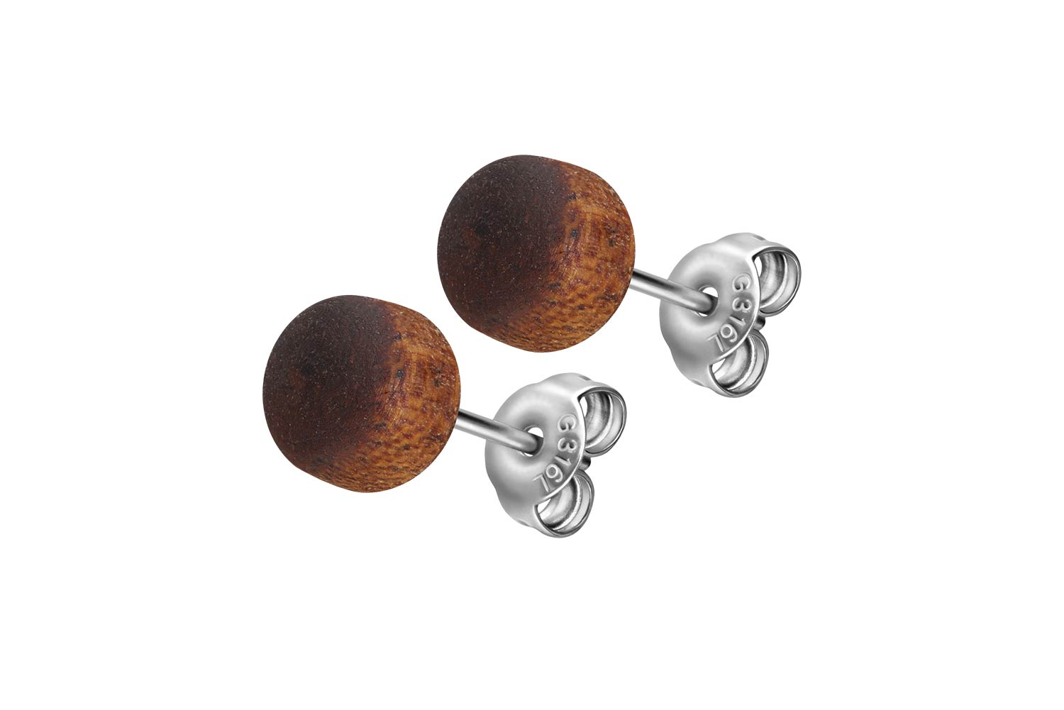 Chirurgenstahl Ohrstecker HOLZDISC