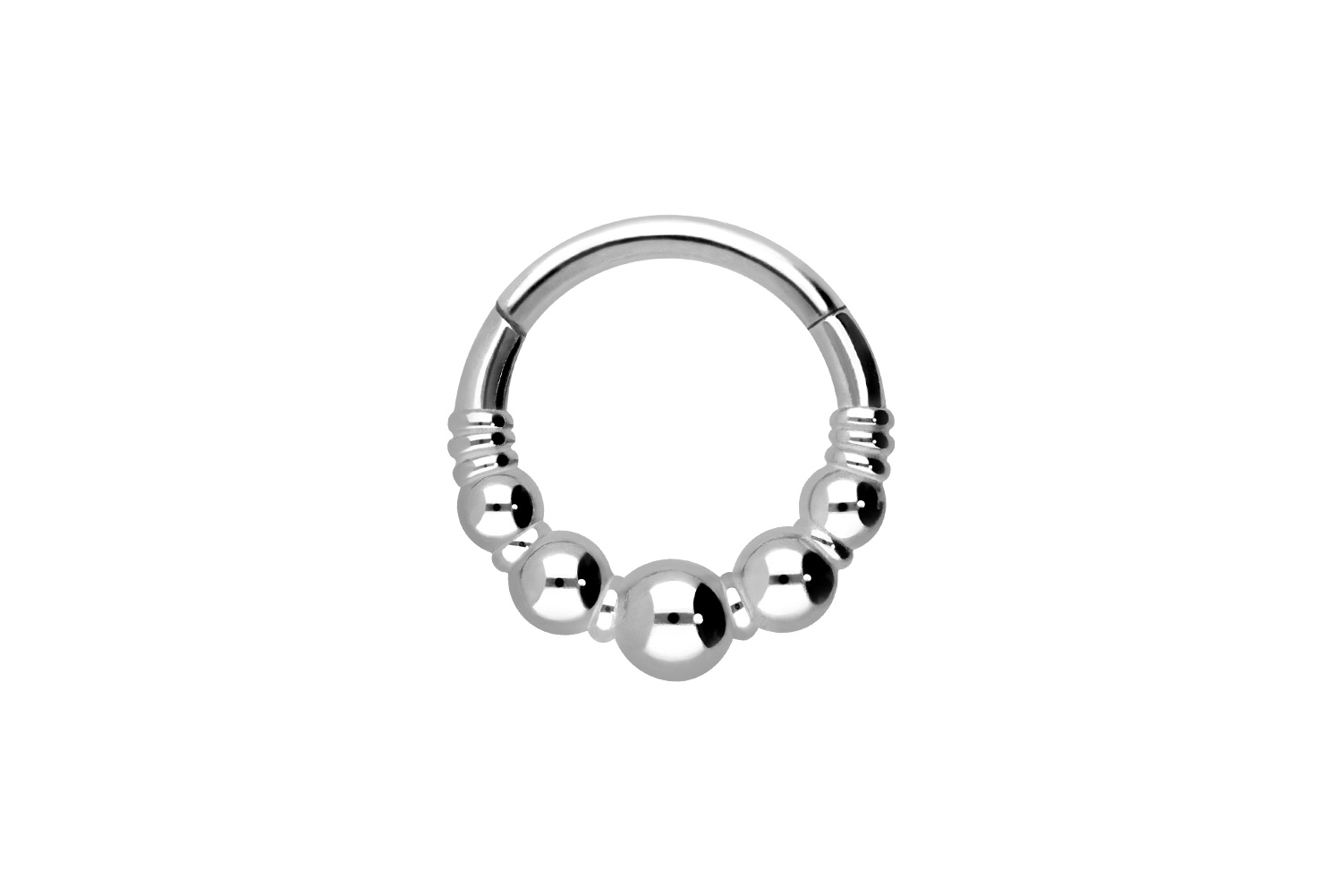 Chirurgenstahl Segmentring Clicker 5 KUGELN