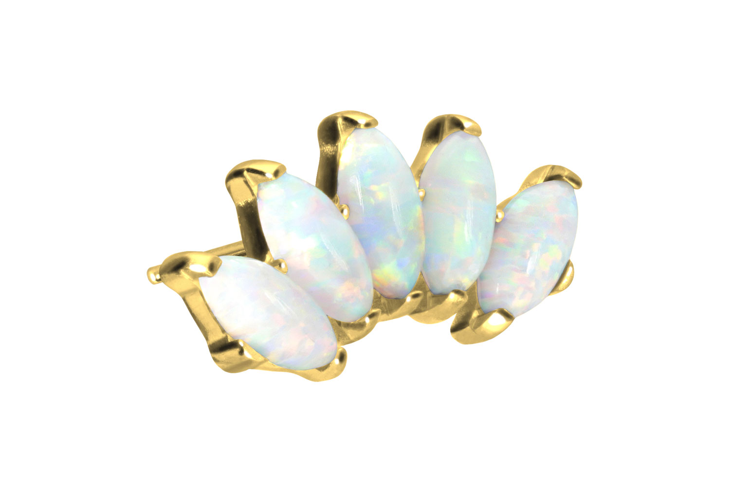 Titan Aufsatz mit Push Pin BOGEN + SYNTHETISCHE OPALE