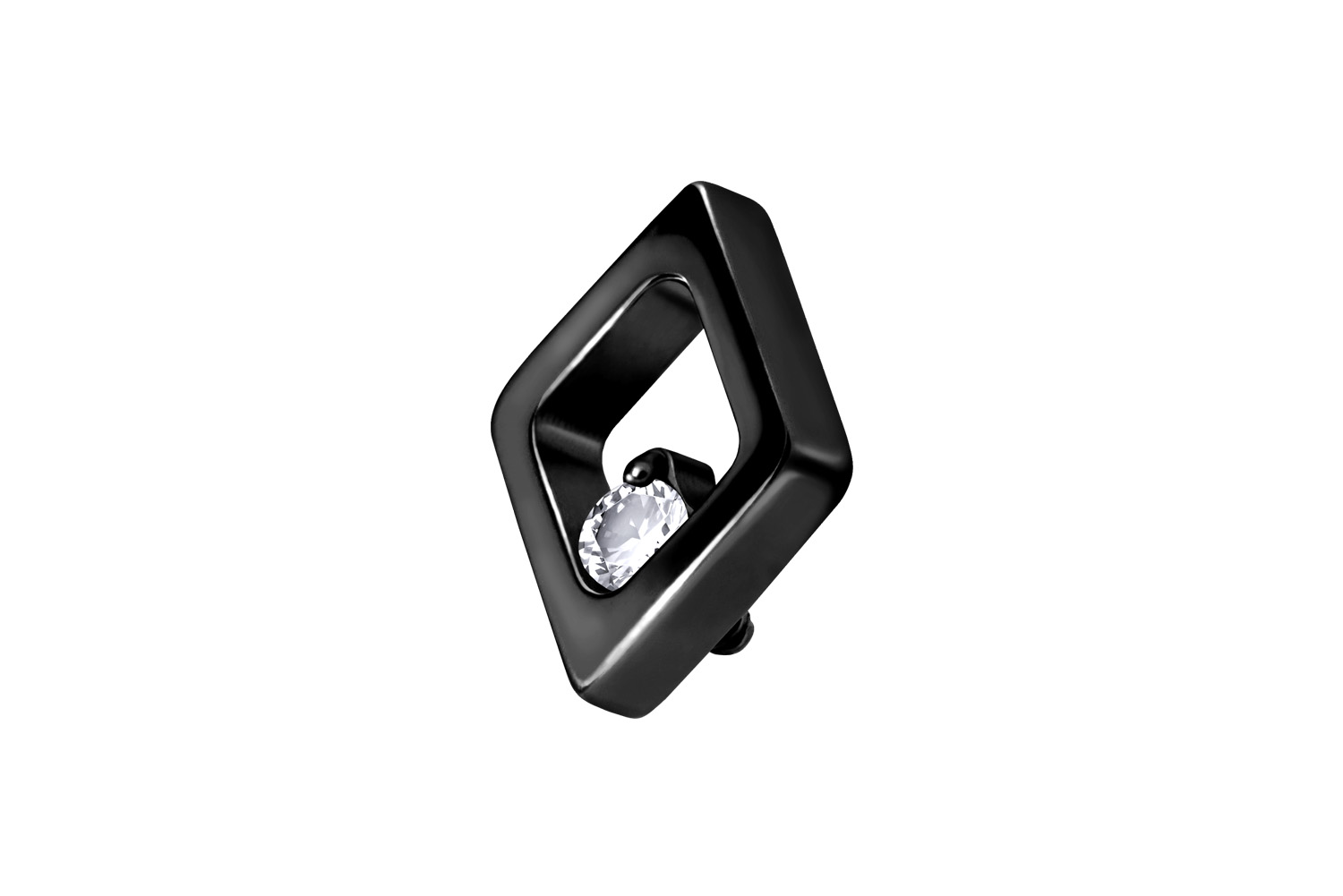 Titanium screw-in attachment with external thread RHOMBUS + CRYSTAL ++SALE++