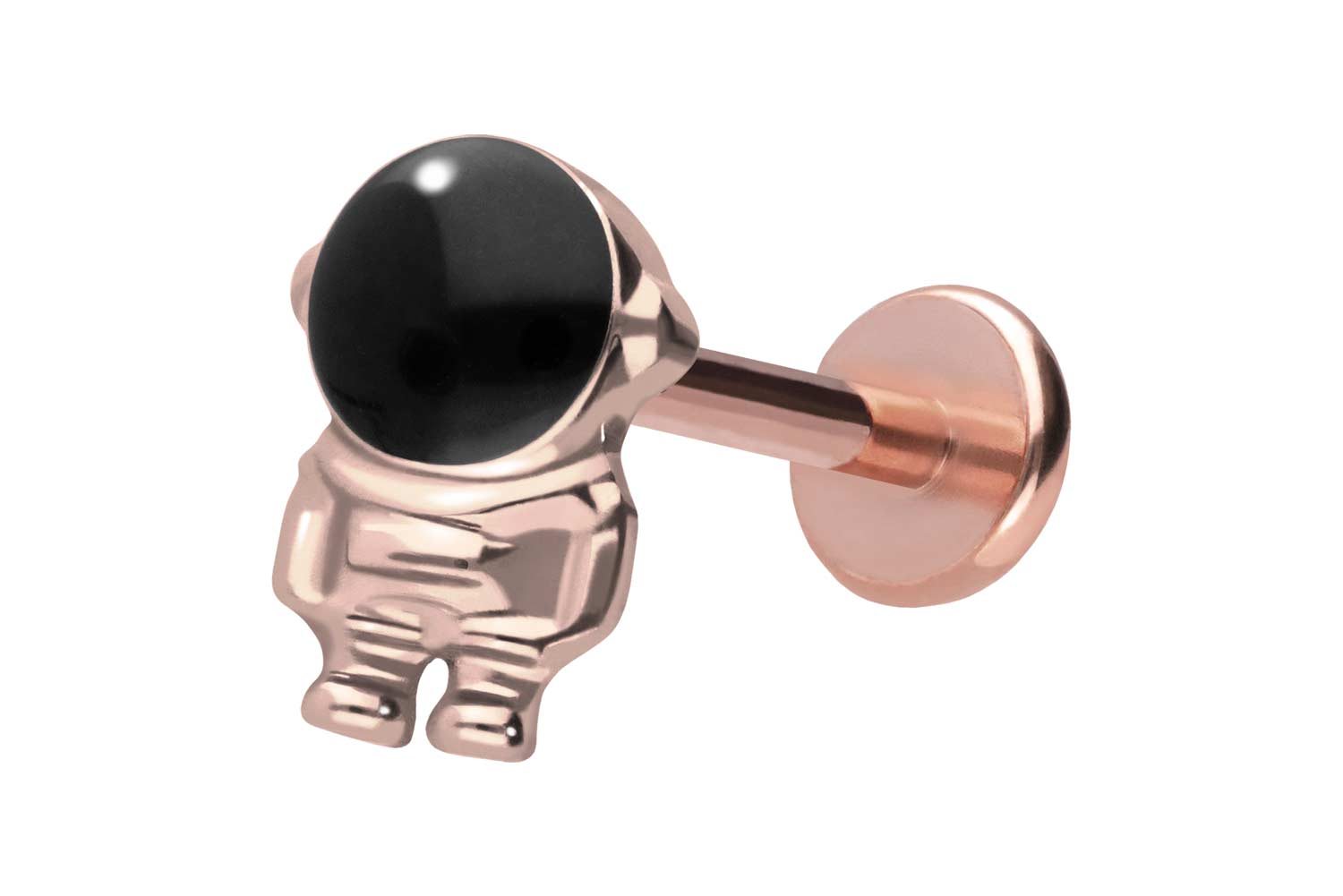 Titanium labret with push fit ASTRONAUT