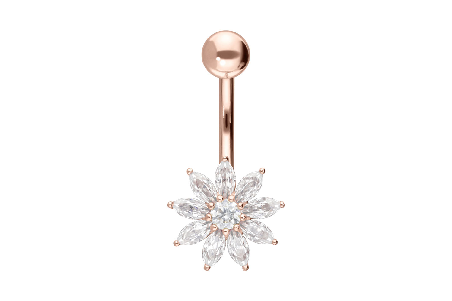 14/18 Karat Gold Bananabell MOISSANIT-BLUME