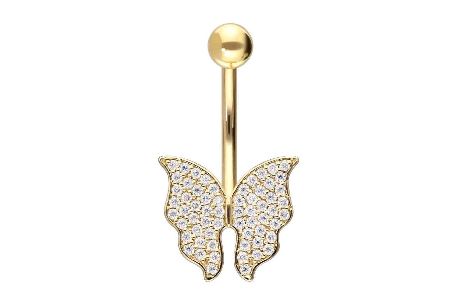 18 carat gold bananabell MOISSANITE BUTTERFLY