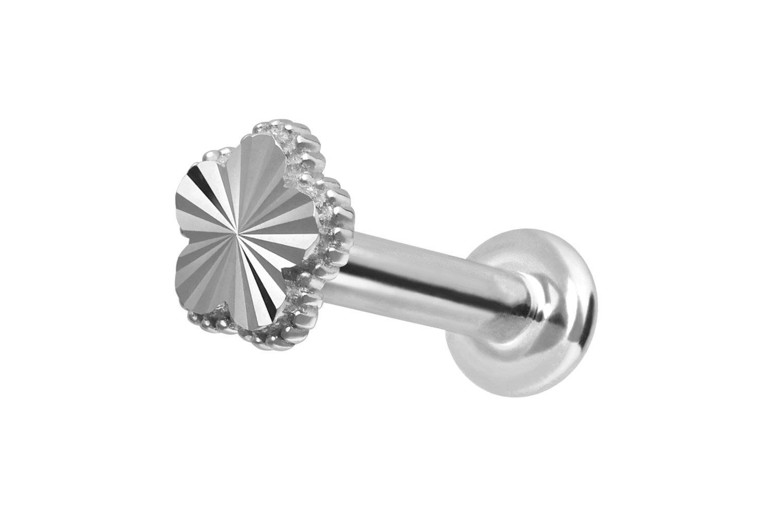 14 carat labret with internal thread FLOWER