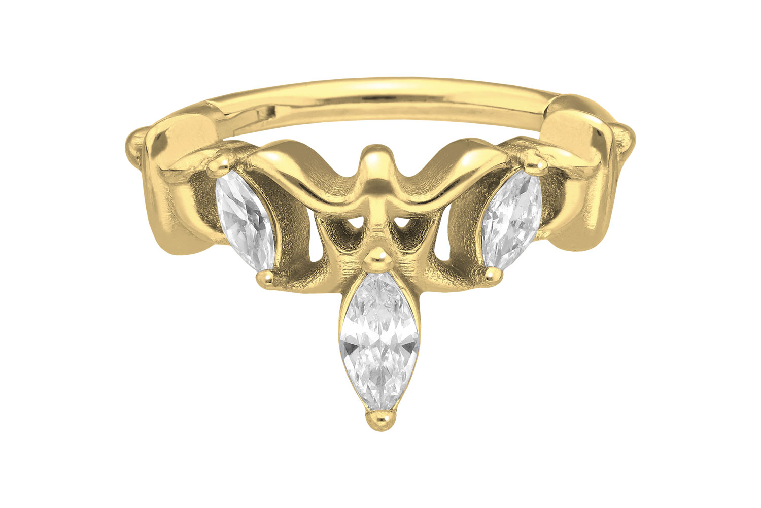 Chirurgenstahl Segmentring Clicker KRONE