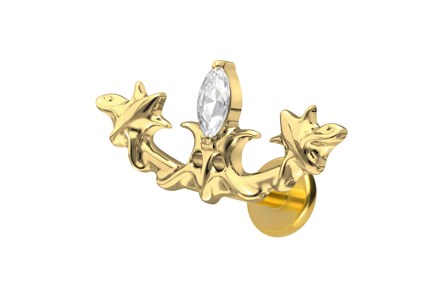 Titan Labret mit Innengewinde GOTISCHES DESIGN