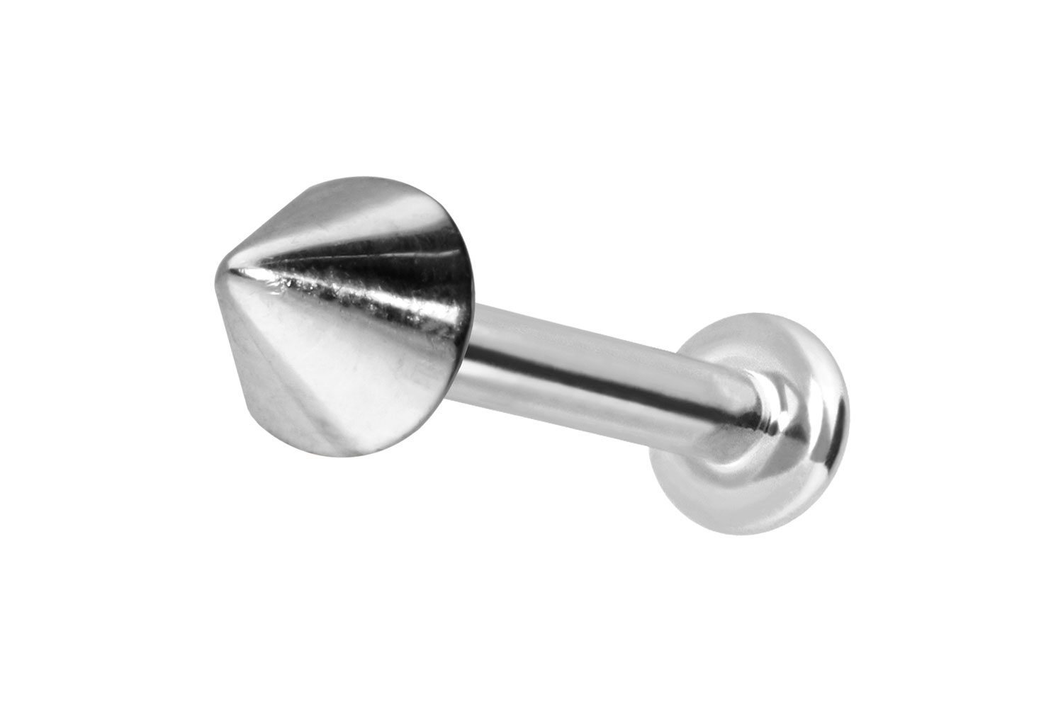 14 carat gold labret with push fit CONE