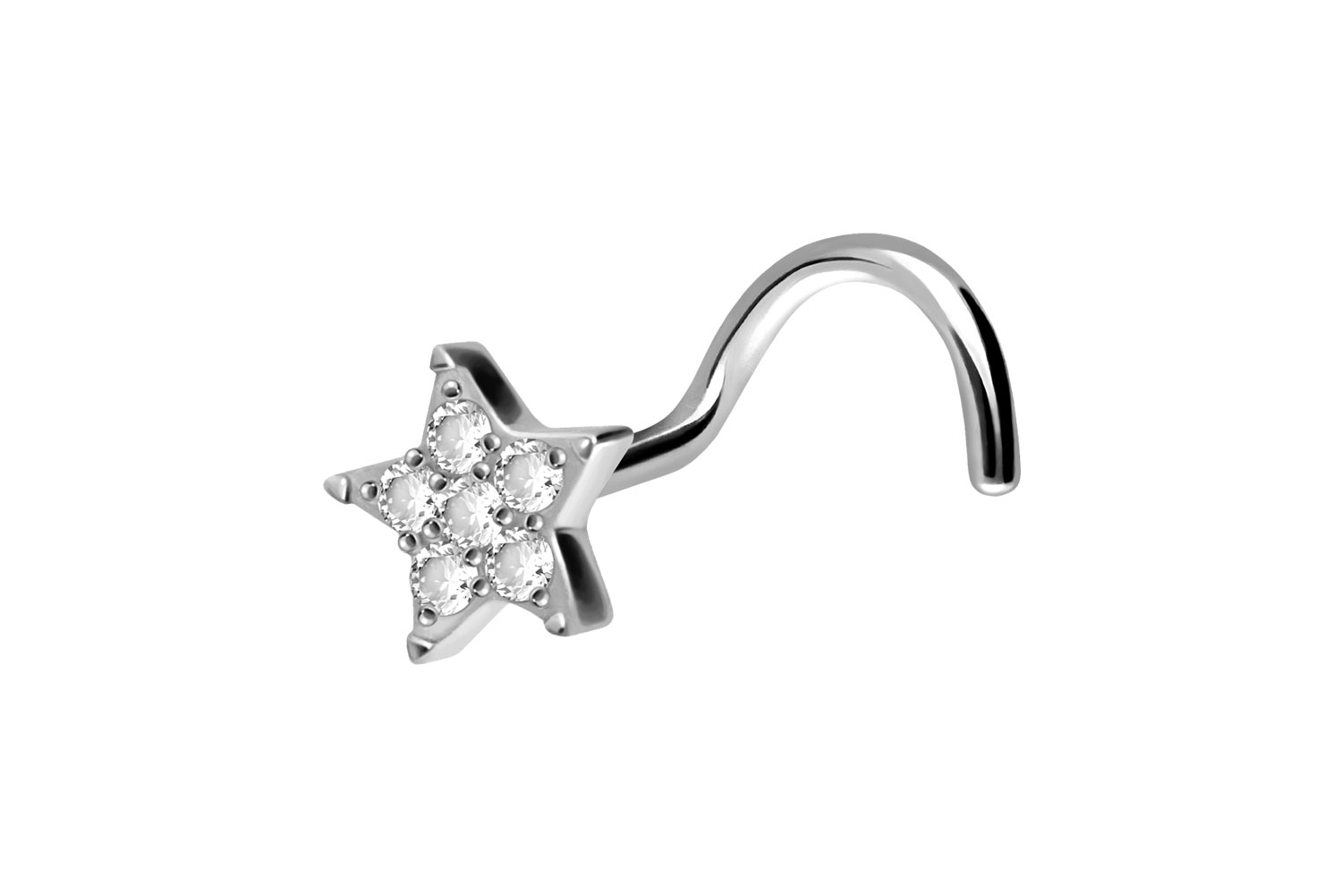 Titan Nasenstecker Spirale KRISTALLSTERN