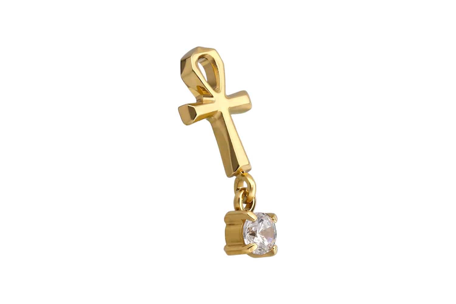 Titanium screw-in attachment with external thread ANKH + CRYSTAL