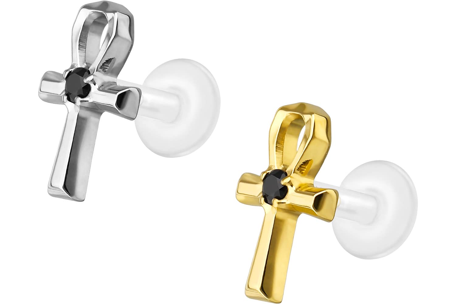PTFE Labret mit Innengewinde + Titan-Aufsatz ANKH