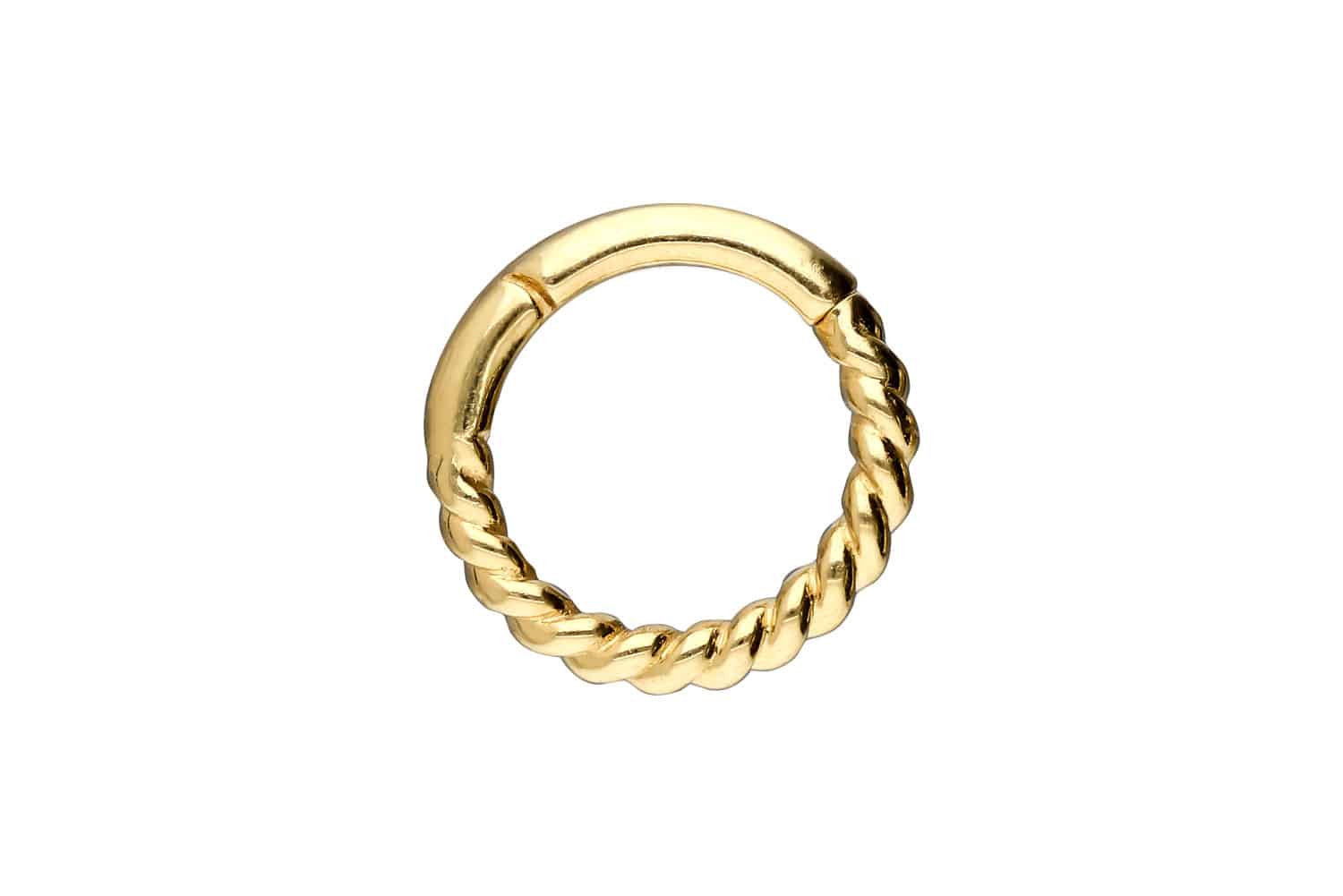 18 Karat Gold Segmentring Clicker GEDREHT