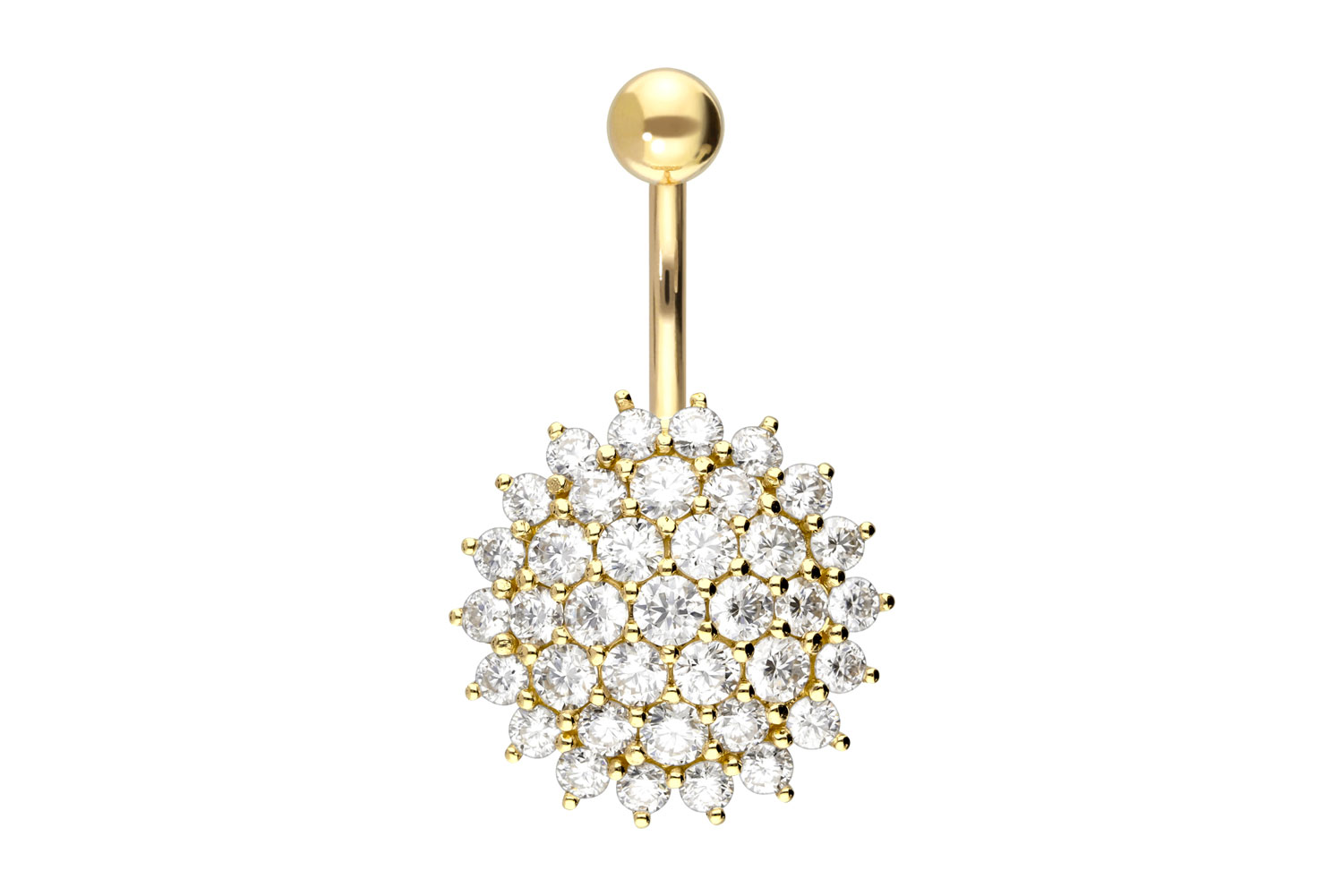 14/18 carat gold bananabell MOISSANITE FLOWER