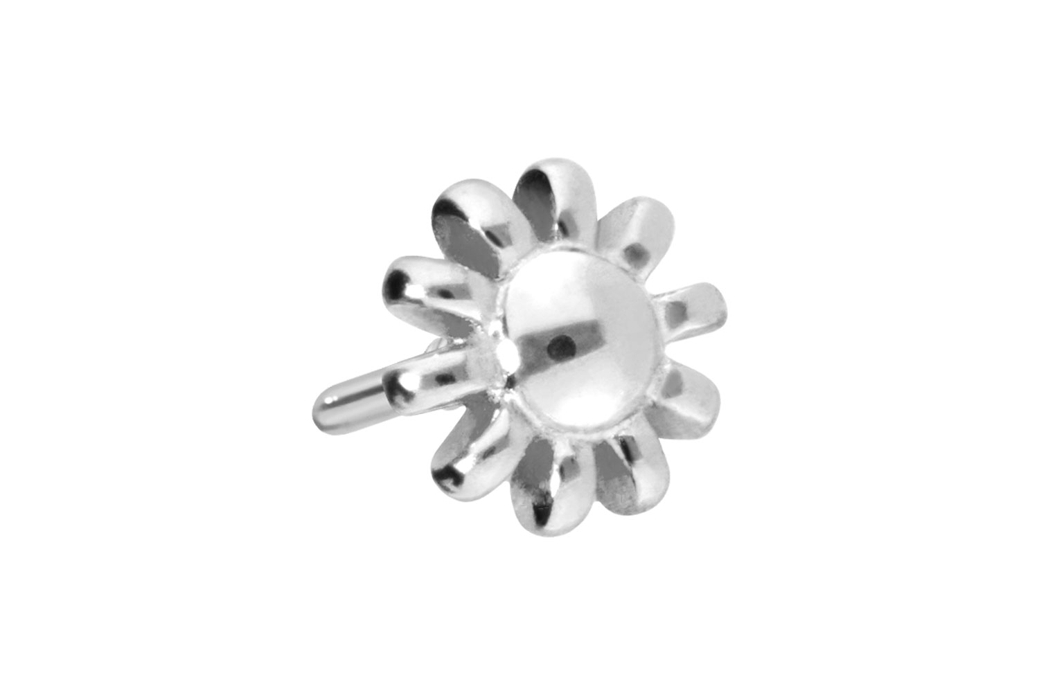 14 carat gold screw-in attachment with external thread FLOWER