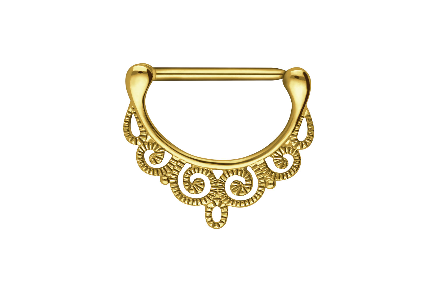 Chirurgenstahl Nippelpiercing Clicker ORIENTALISCHES DESIGN