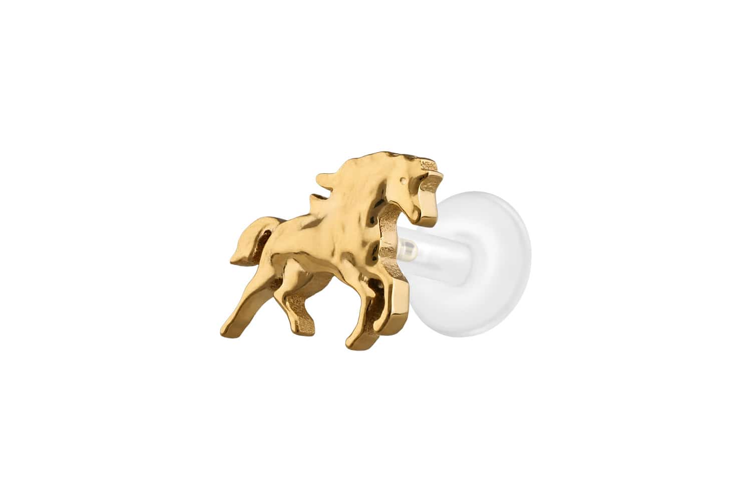 PTFE labret with internal thread + titanium attachment HORSE