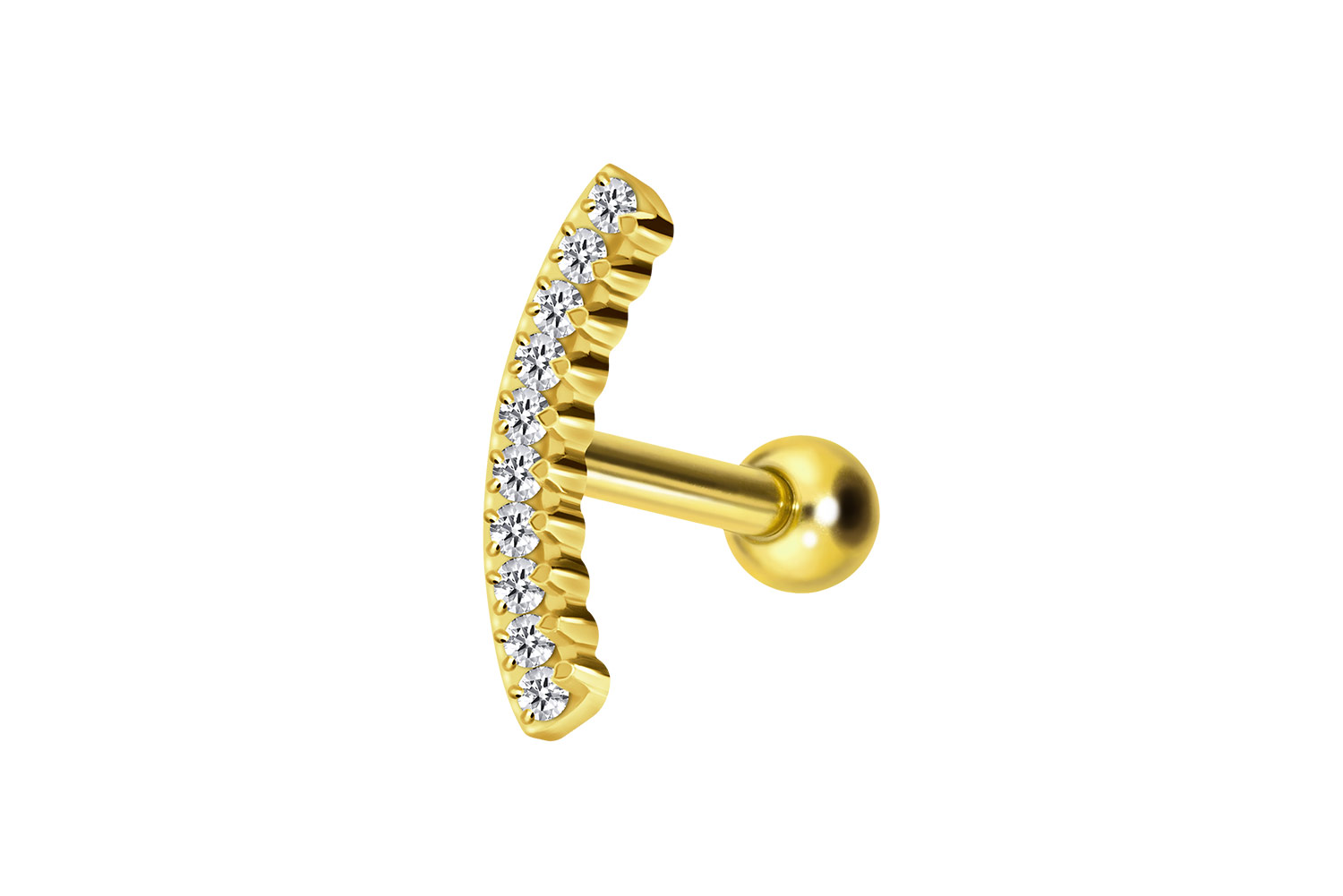 Titan Ohrpiercing mit Innengewinde KRISTALLBOGEN