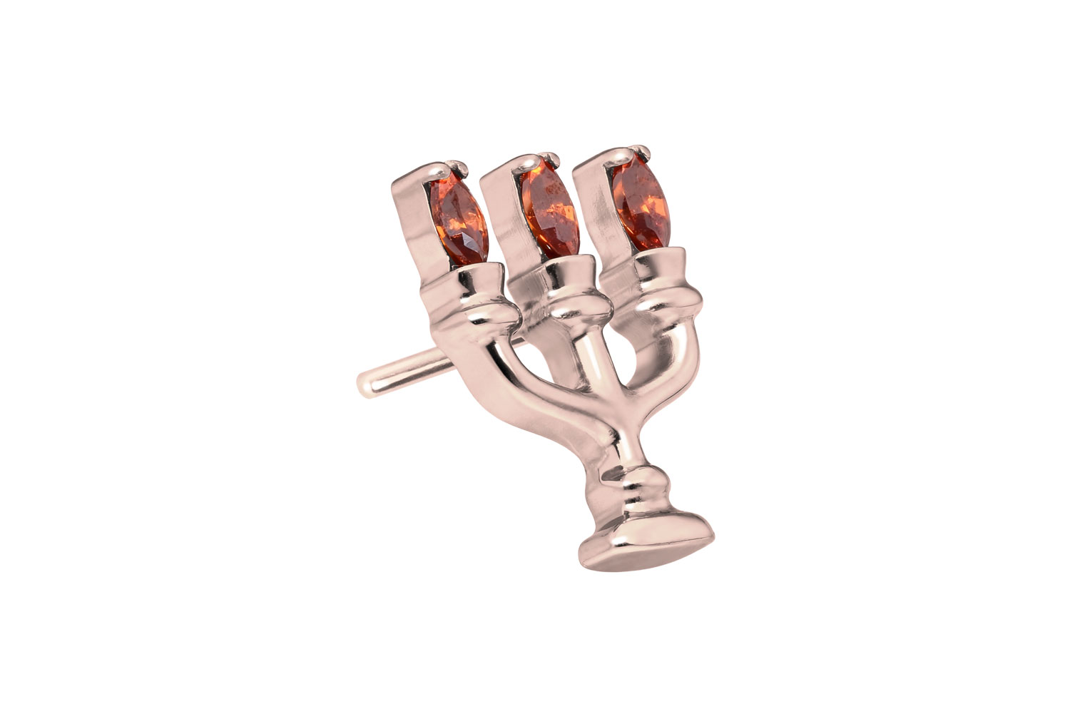 Titanium attachment with push pin CANDLEHOLDER