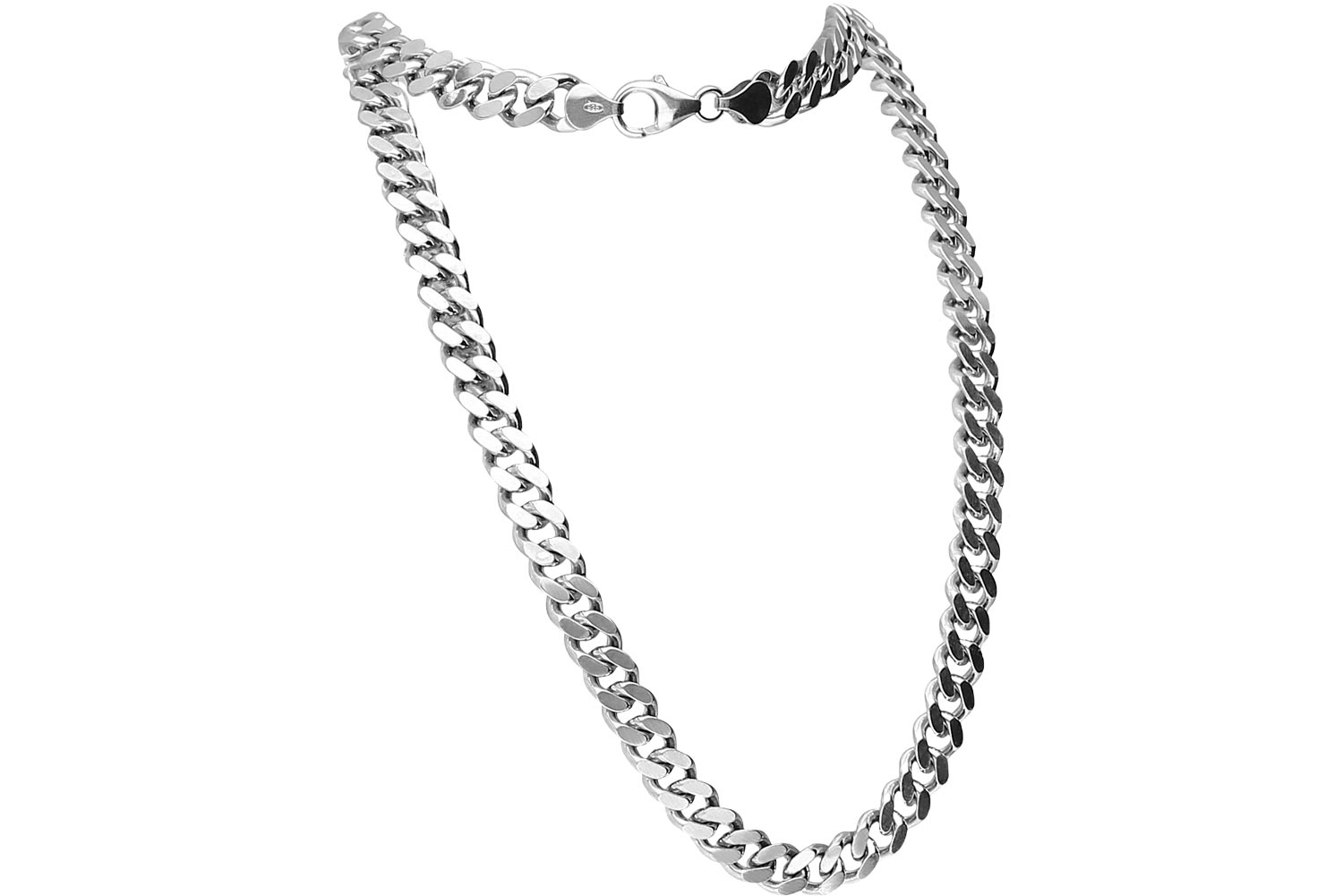 925 silver curb chain rhodium-plated