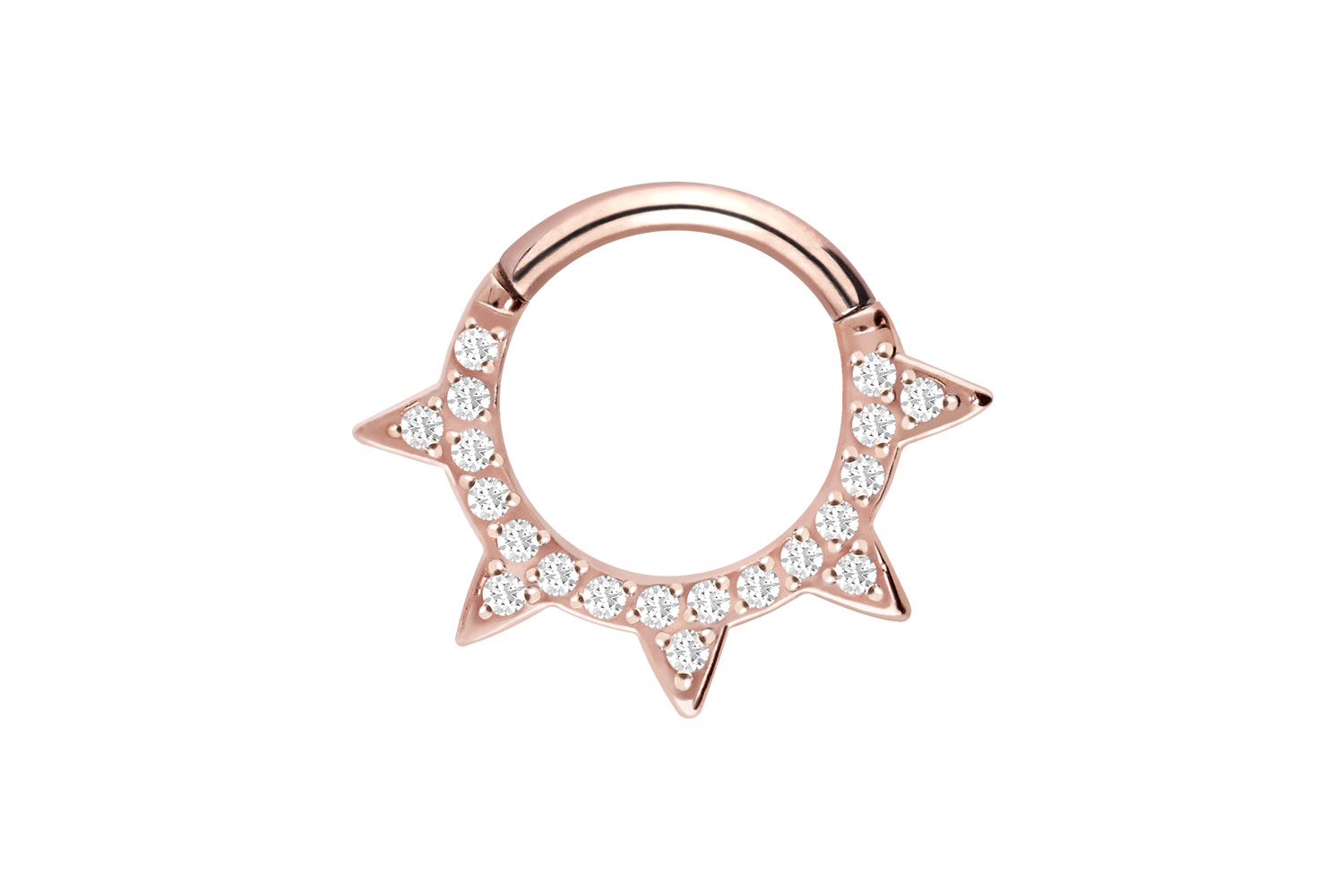 Chirurgenstahl Segmentring Clicker KRISTALLSPITZEN