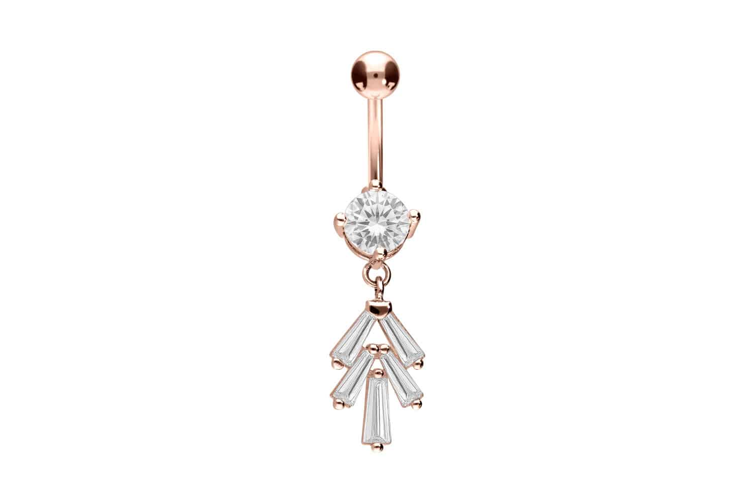 Surgical steel bananabell CRYSTAL DESIGN