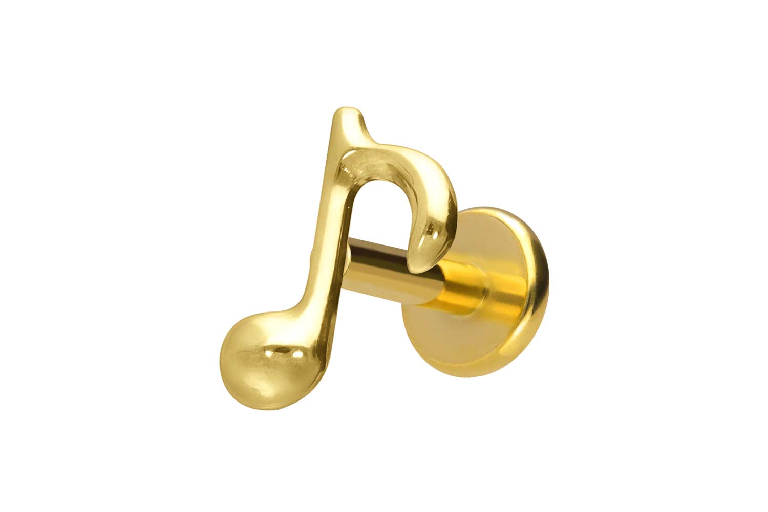 Titanium labret with internal thread EIGHTH NOTE