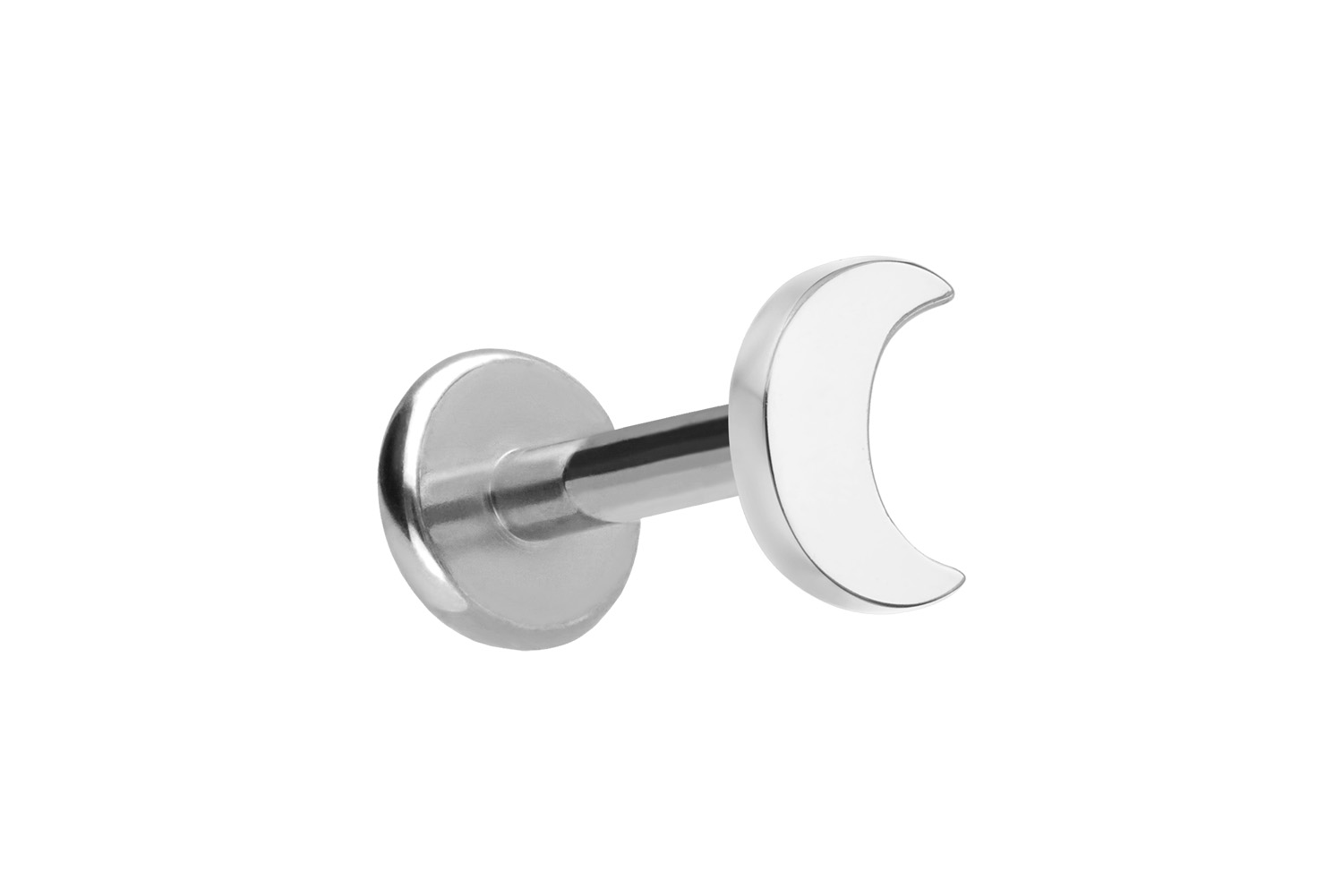 Titan Labret mit Innengewinde + 925er Silber Aufsatz MOND