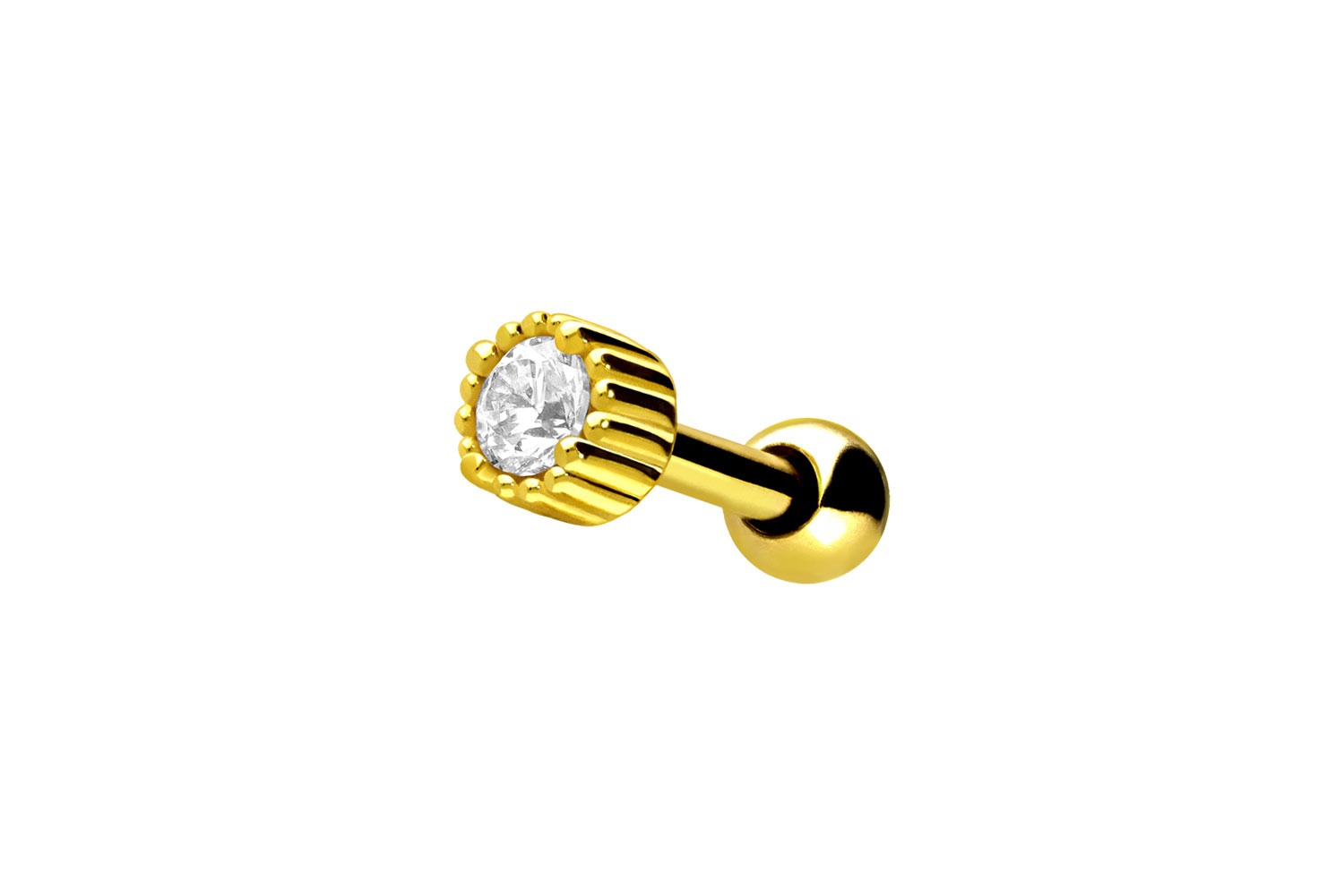 Chirurgenstahl Ohrpiercing KRISTALL
