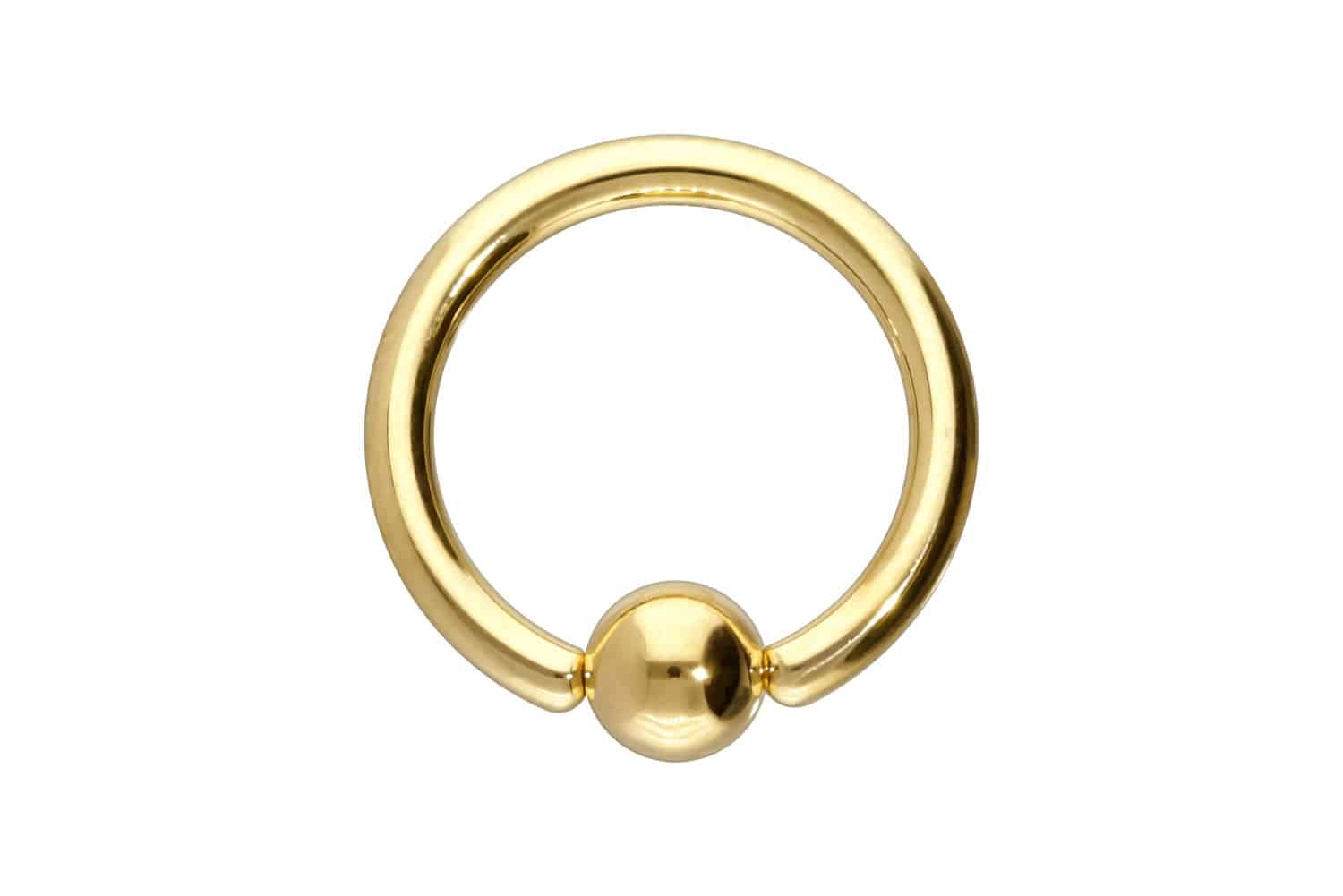 14/18 Karat Gold Klemmkugelring